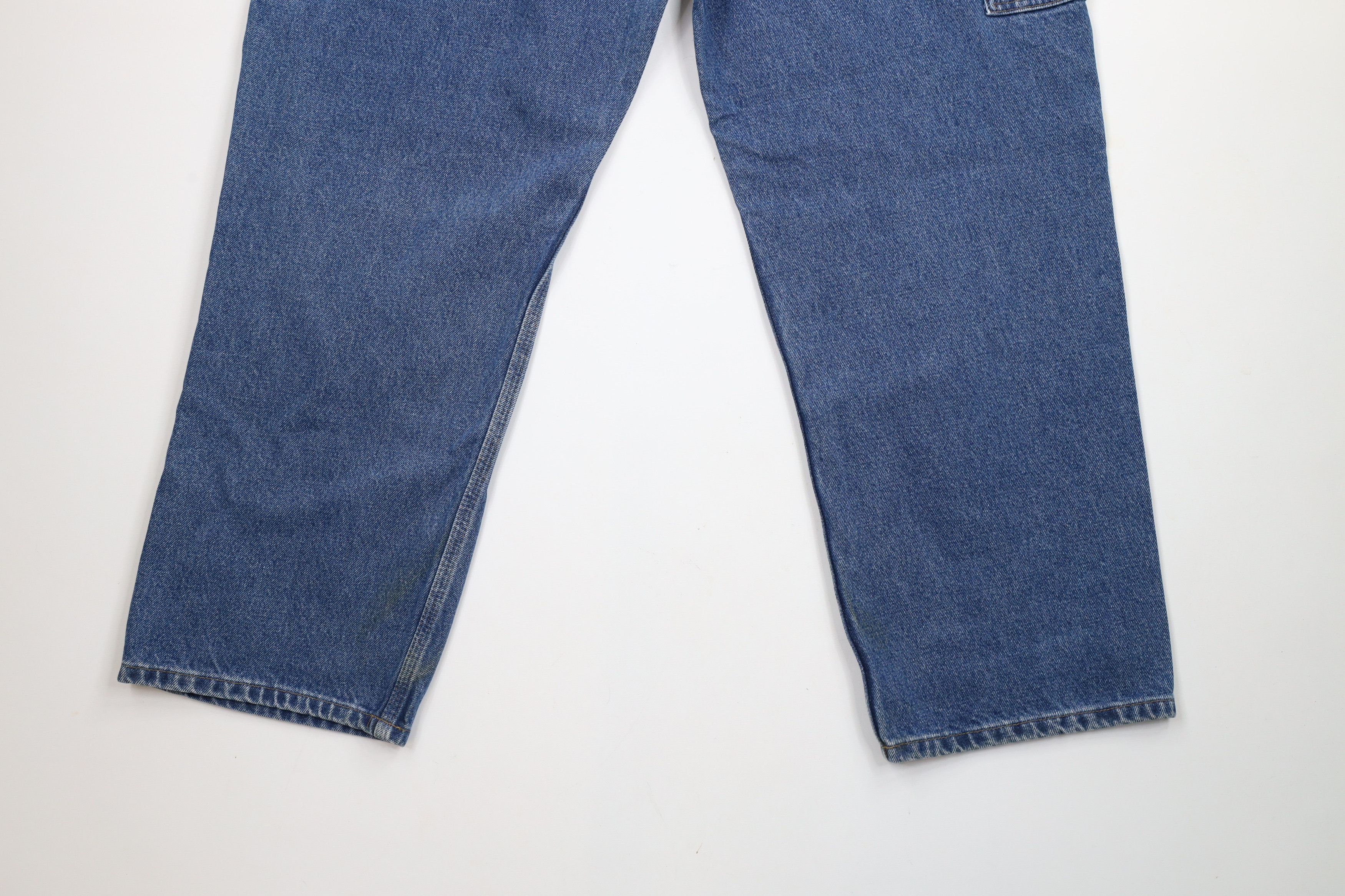 Carhartt × Vintage Vintage Carhartt Spell Out Wide Leg Dungaree Denim Jeans Size US 38 / EU 54 - 11 Thumbnail