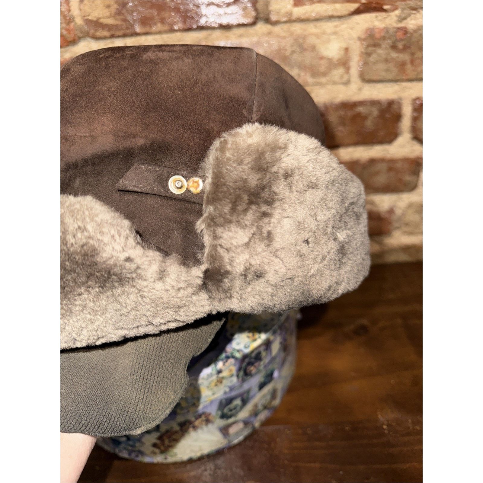 & Other Stories Vintage Men’s Russian Aviator Sheepskin Leather Hat Sz Sm Size ONE SIZE - 4 Thumbnail