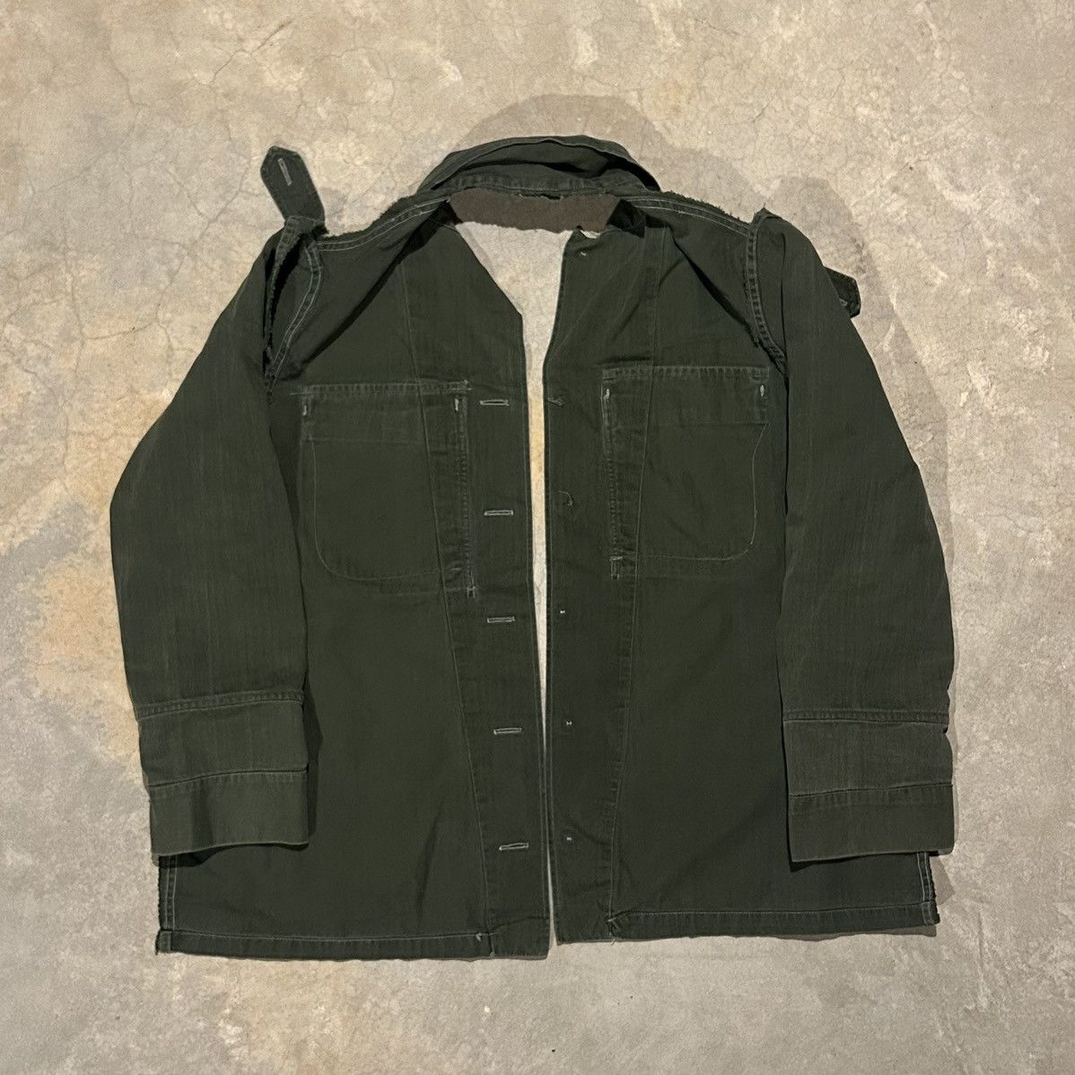 Vintage Vintage 1950s “Negative Space” Belgian HBT Military Shirt Size US M / EU 48-50 / 2 - 7 Thumbnail