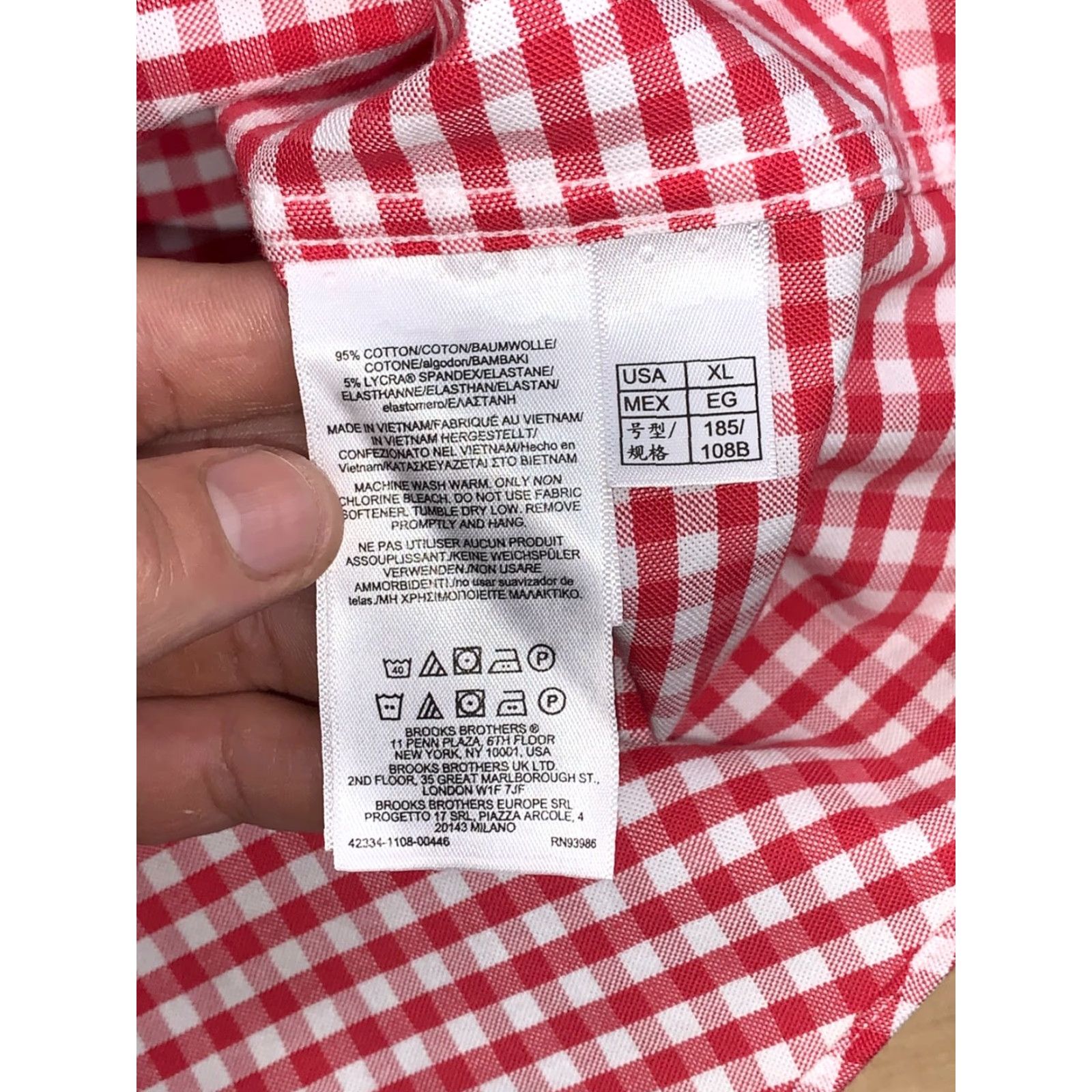 Brooks Brothers Brooks Brothers Dress Shirt Men XL Traditional Fit Red Check Casual Work Shirt Size US XL / EU 56 / 4 - 3 Thumbnail