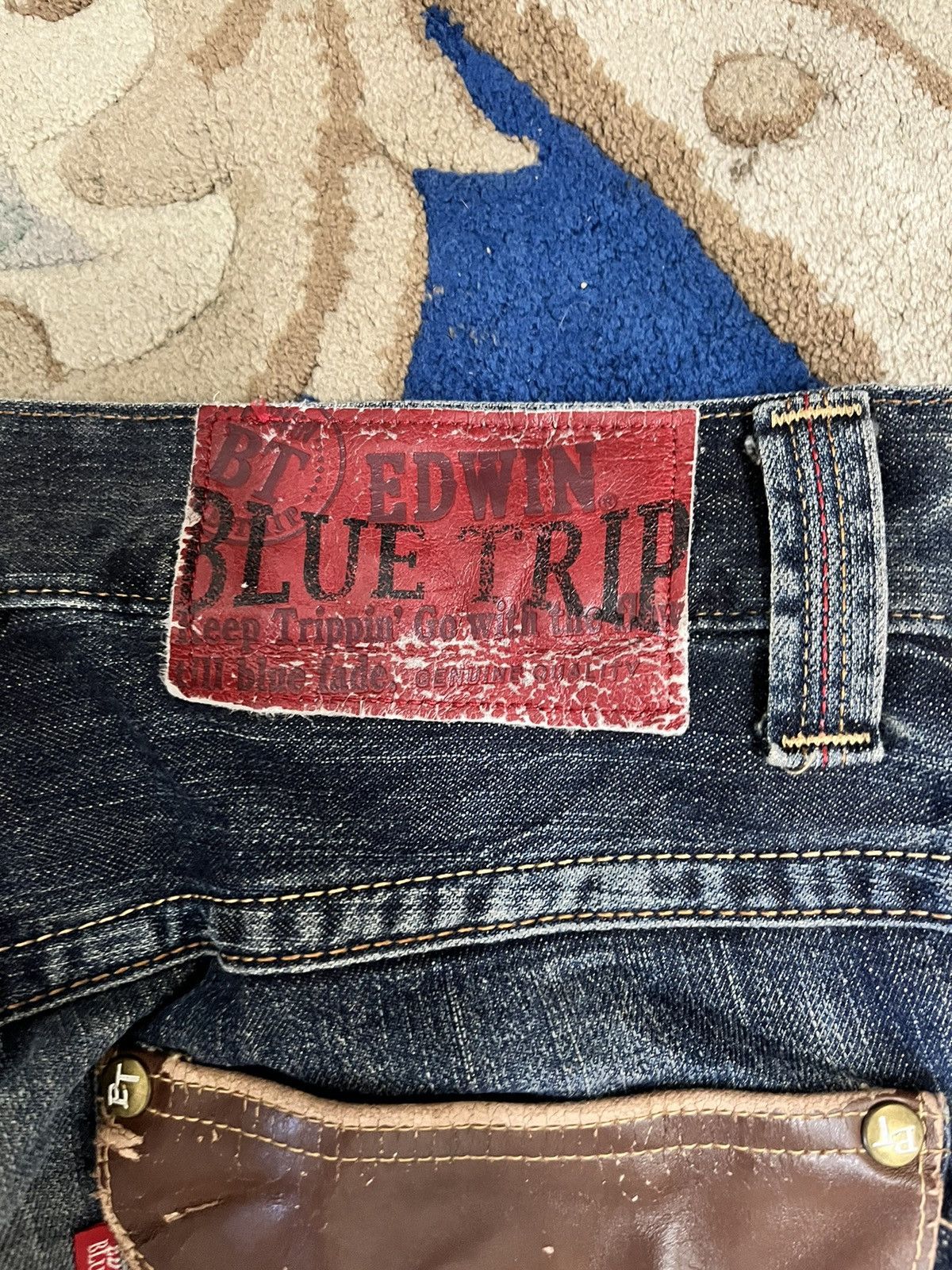 Edwin Vintage Edwin Blue Trip Mud Wash Distressed Style Jeans Size US 32 / EU 48 - 11 Thumbnail
