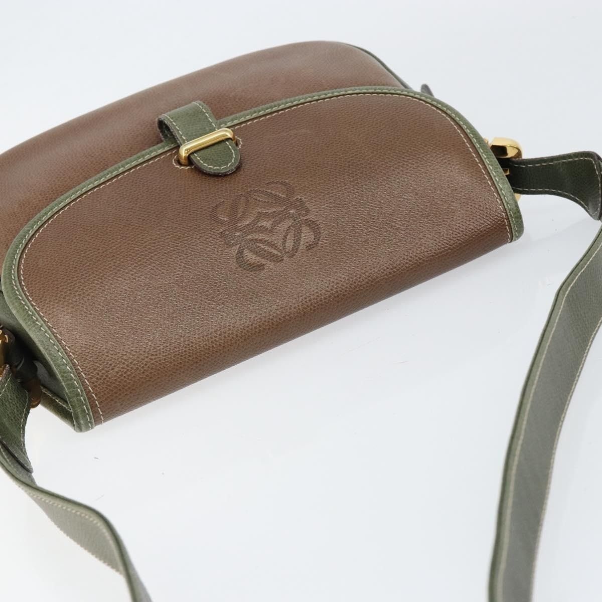 Loewe Loewe Anagram Leather Shoulder Bag Gold Size ONE SIZE - 3 Thumbnail