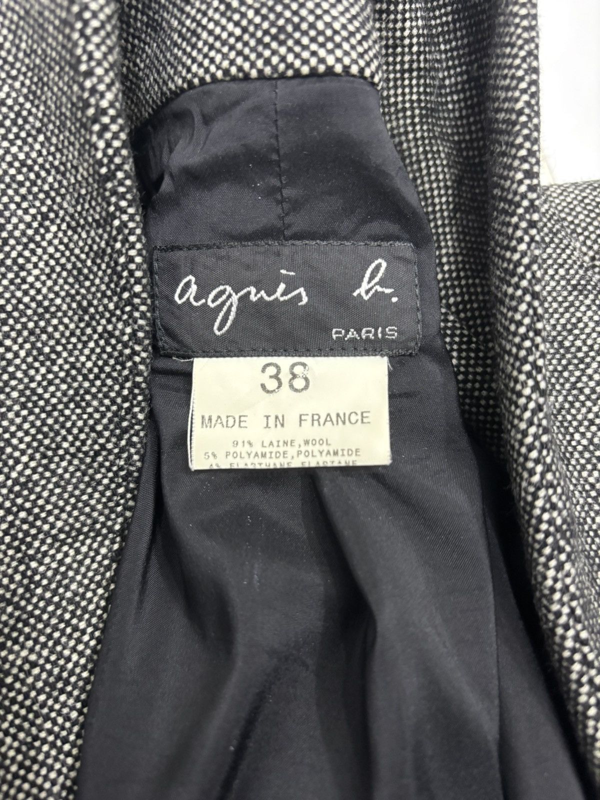 agnes b. 🔥AGNES B WOOL LAINE GREY SHAWL COLLAR CROP JACKET Size S / US 4 / IT 40 - 17 Thumbnail