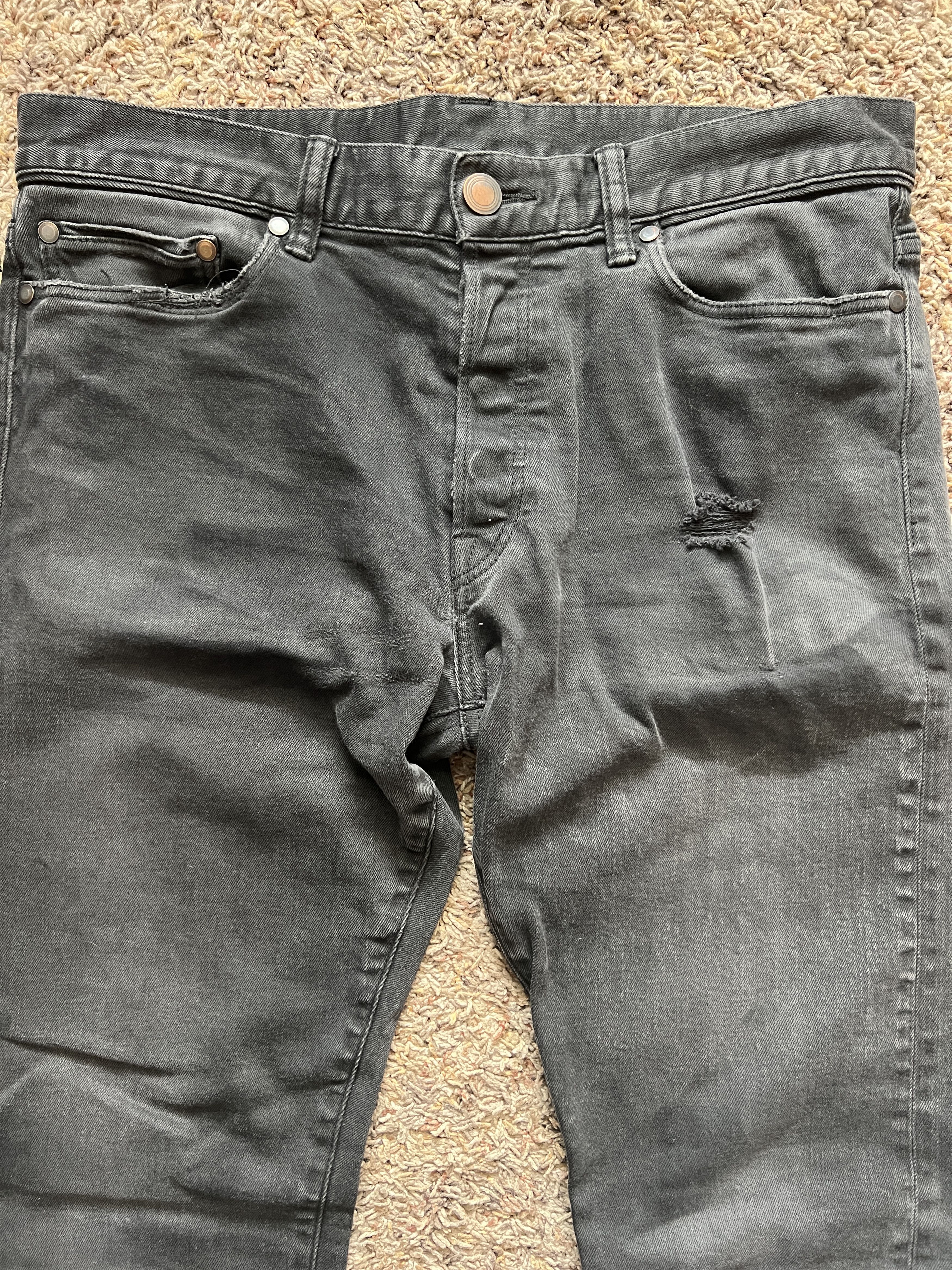 John Elliott The Cast 2 Carbon Black Denim (2017) Size US 32 / EU 48 - 2 Thumbnail