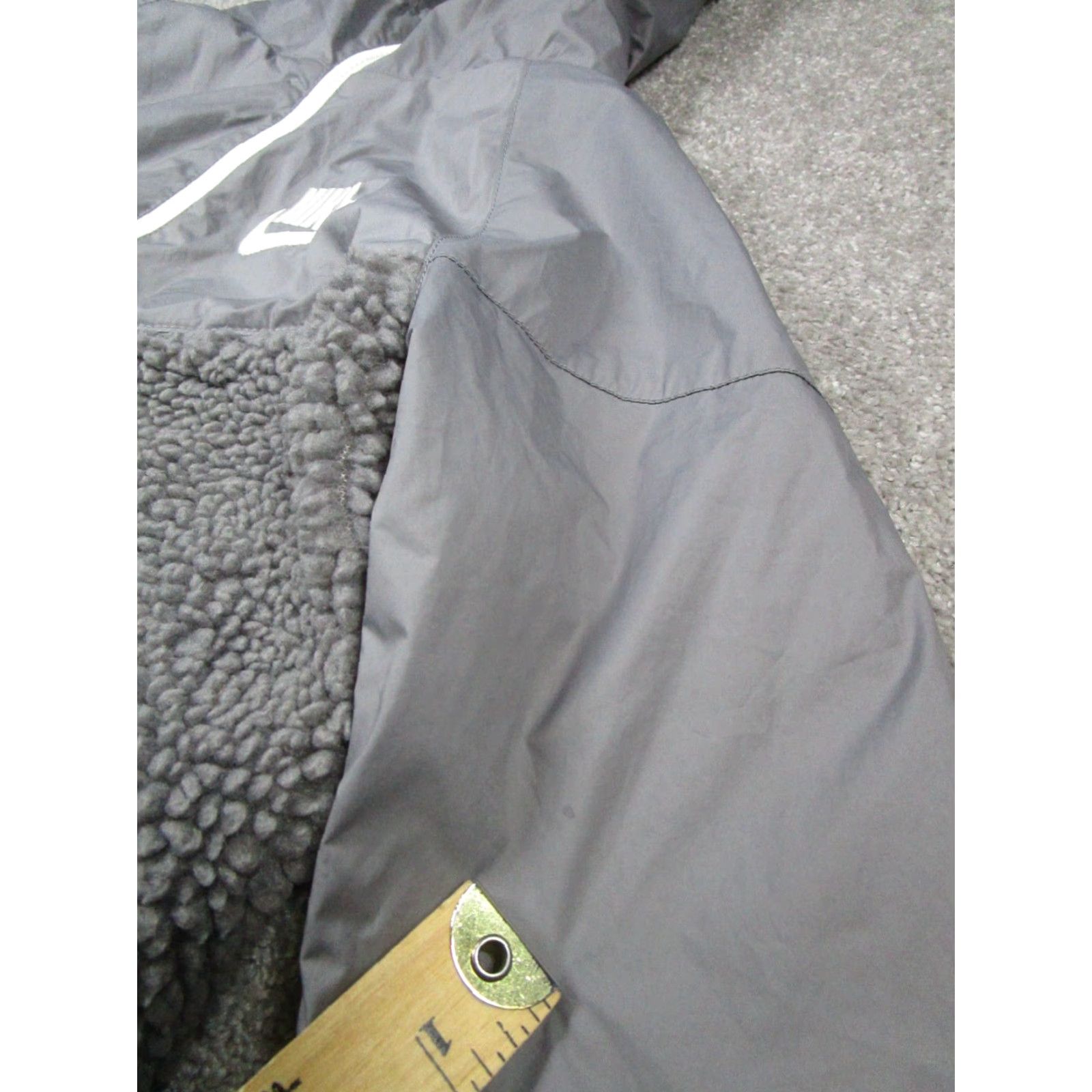 Nike Nike Jacket Medium Gray Full Zip Fleece Solid Womens Size M / US 6-8 / IT 42-44 - 7 Thumbnail