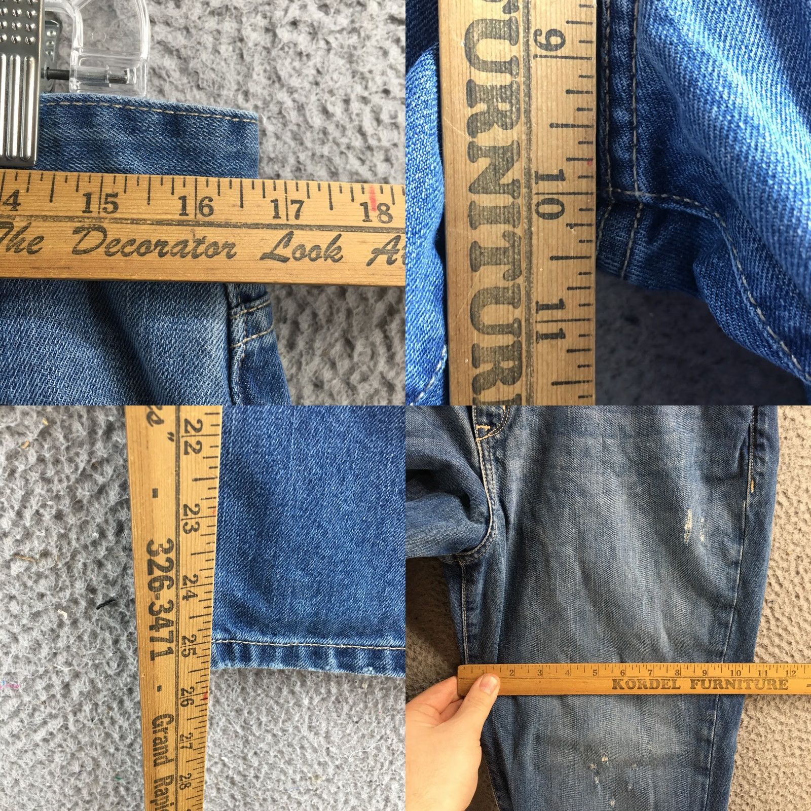 Calvin Klein Calvin Klein Jeans Womens 29 Boyfriend Blue Denim Mid Rise Distressed Cotton Jeans Size 29" - 8 Thumbnail
