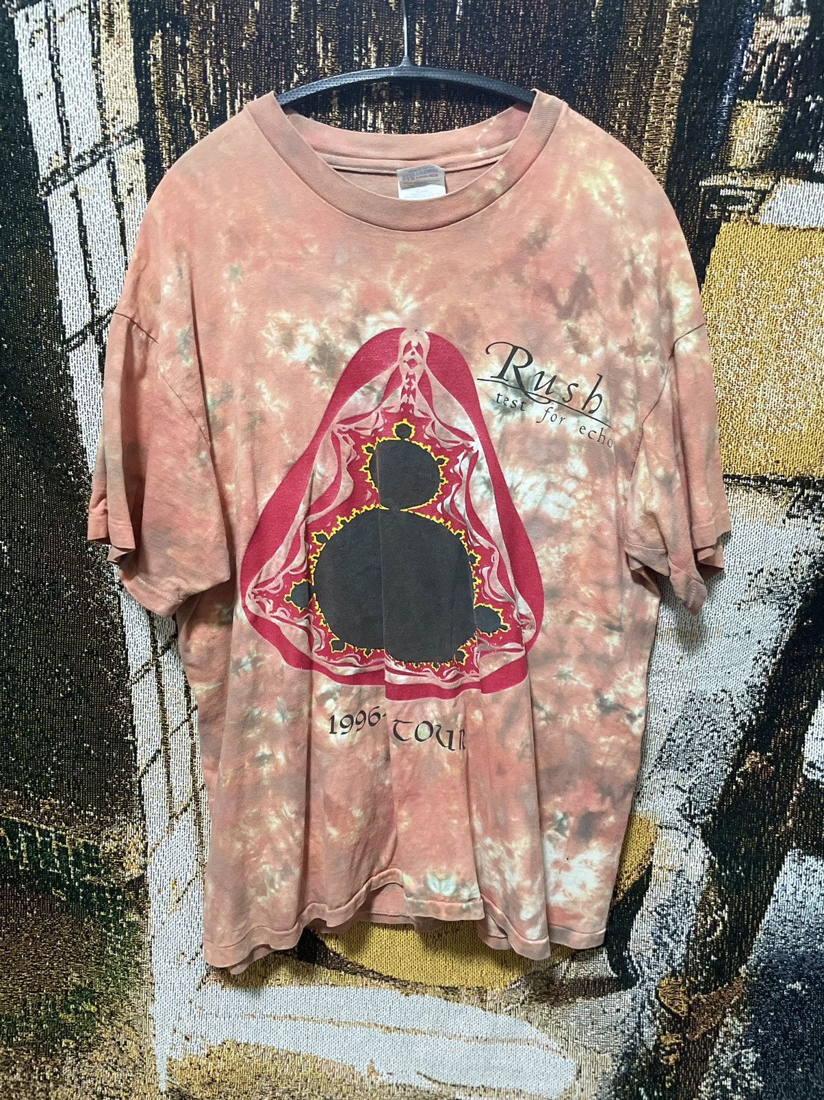 Image of Vintage Rush Band Tee 90’S in Pink, Men's (Size XL)