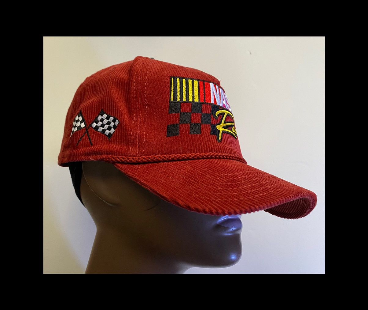 NASCAR Nascar Racing Corduroy Hat Cap Red-Rope Hat Snapback New!! Size ONE SIZE - 2 Thumbnail