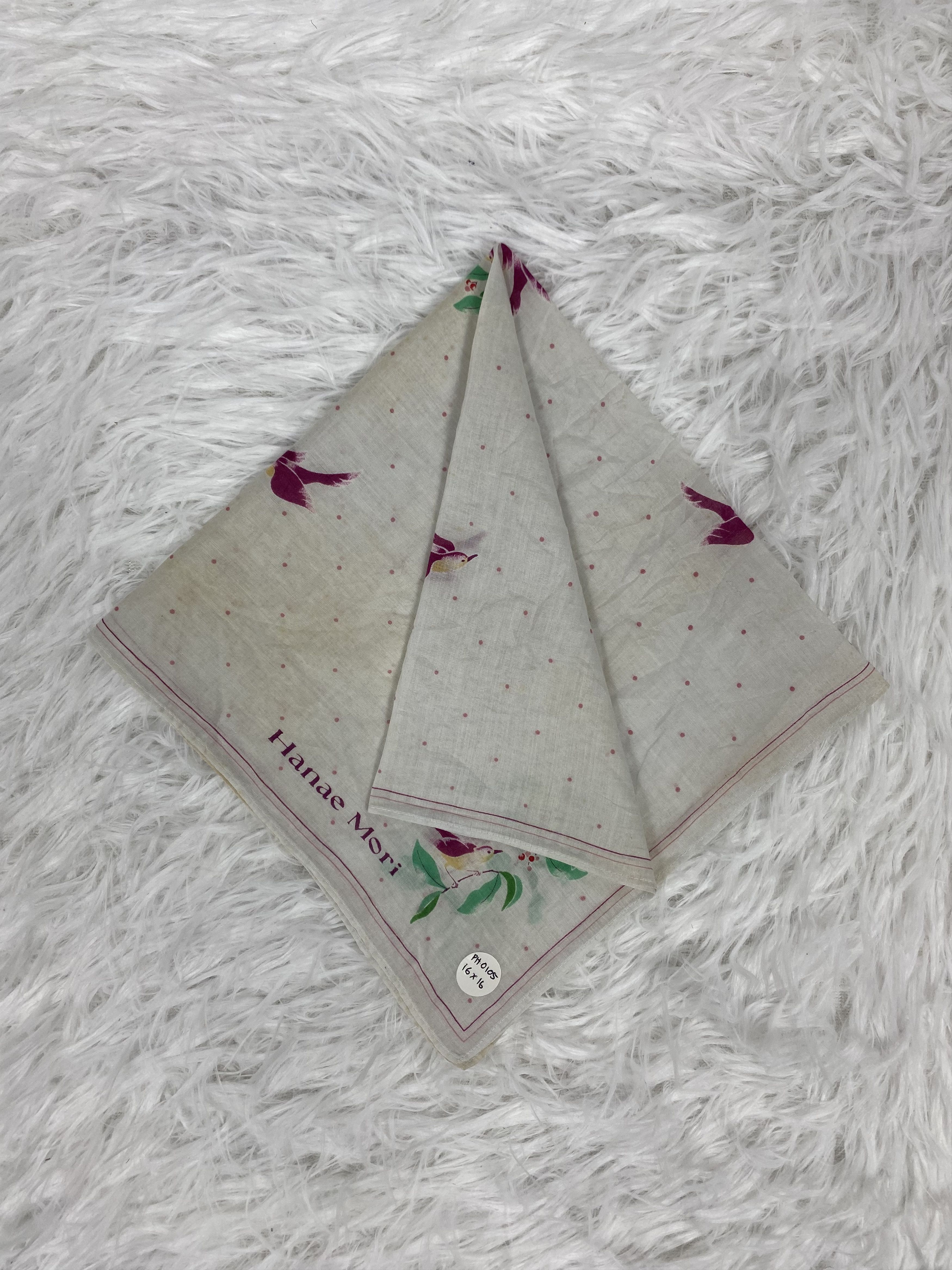 Hanae Mori Vintage Hanae Mori Handkerchief PH0105 Size ONE SIZE - 1 Thumbnail