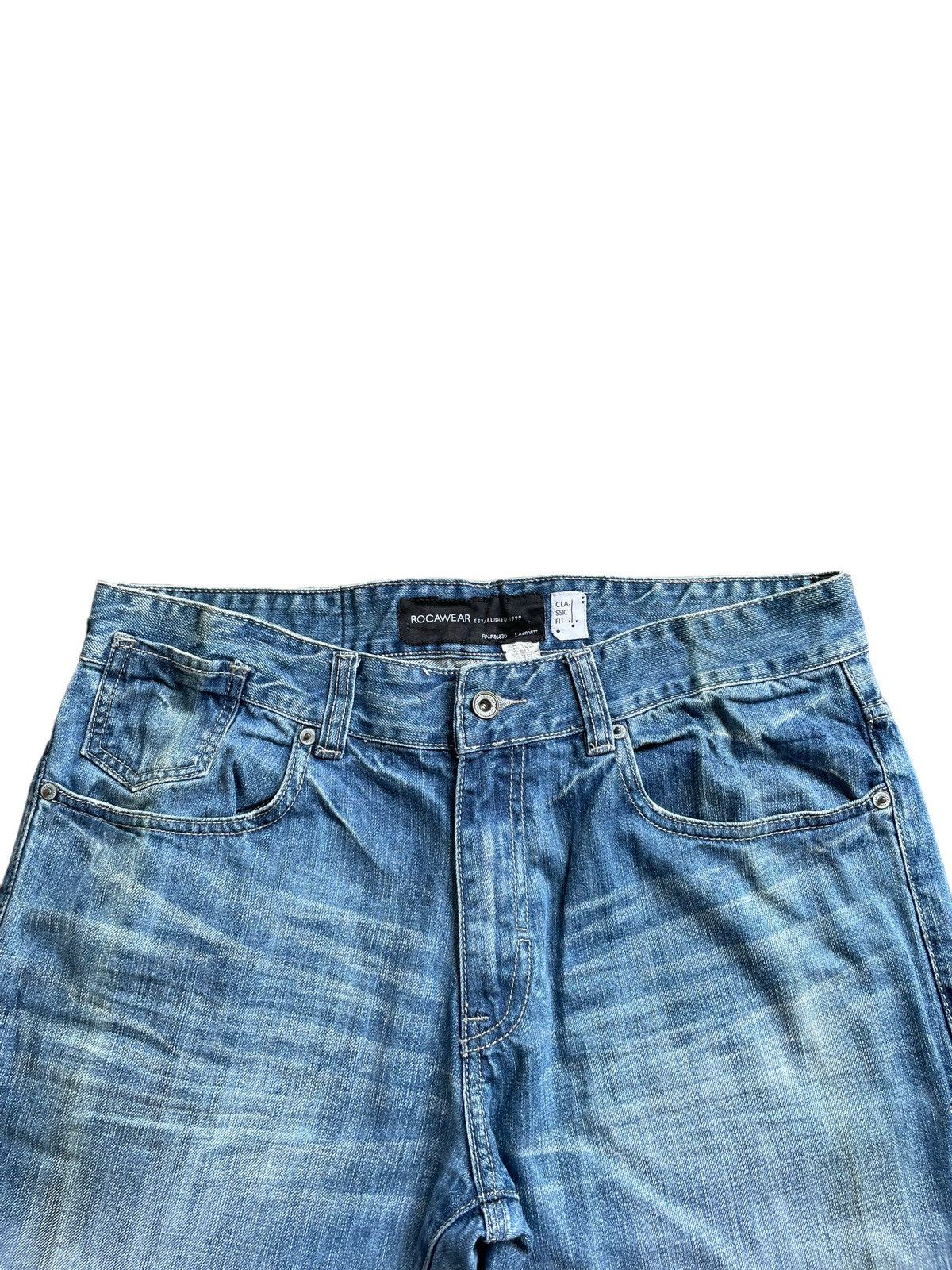 JNCO × Rocawear Rocawear R+ Classic Fit Faded Denim Size US 37 - 5 Thumbnail