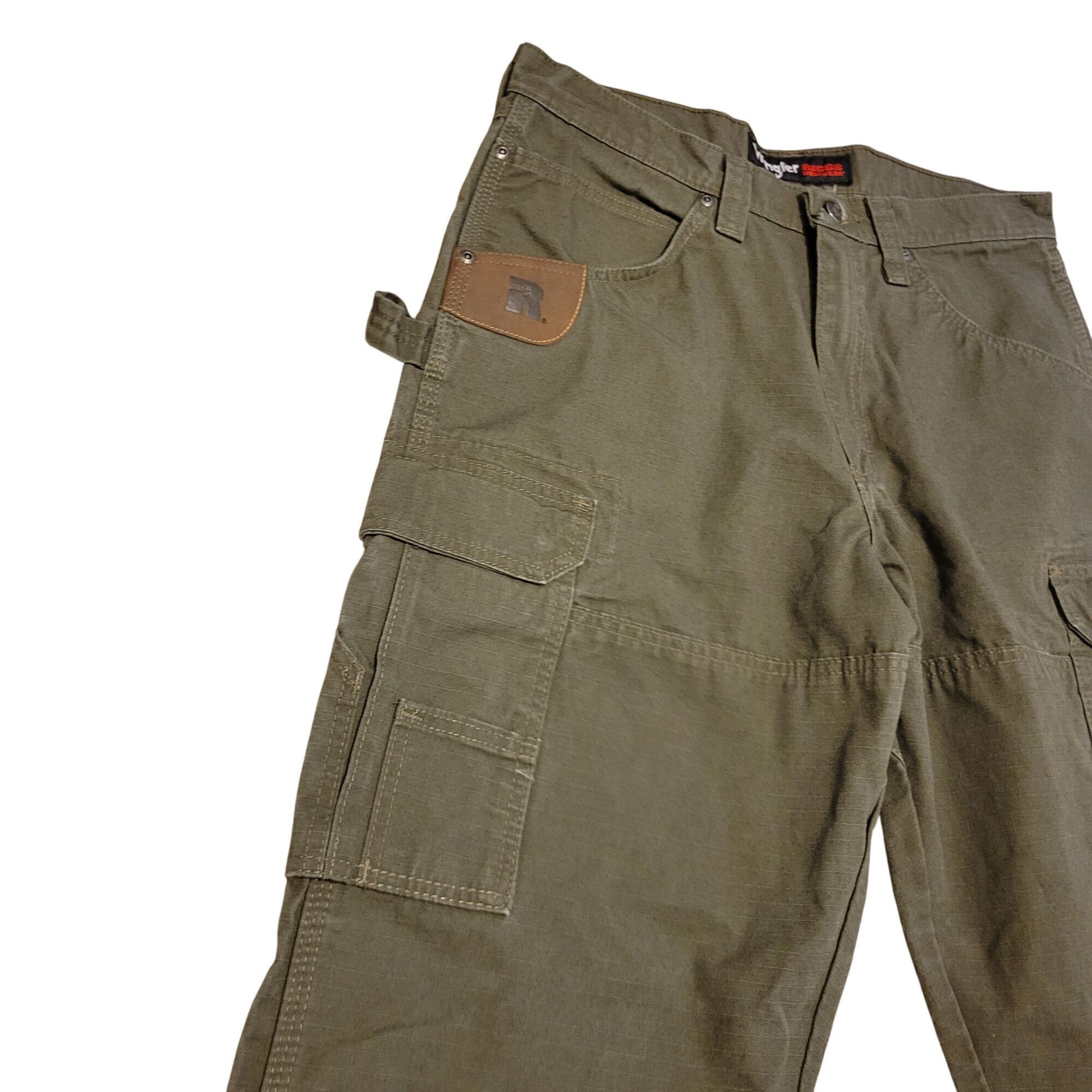 Wrangler Wrangler Riggs Workwear Cargo Pants 33x34 Olive Green Cotton Size US 33 - 5 Thumbnail