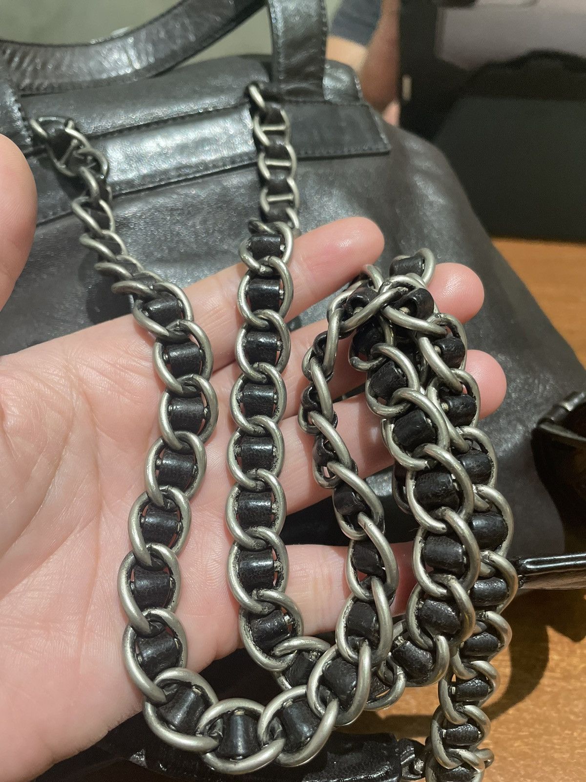 Prada × Vintage Prada Backpack Leather in Chain Strap Size ONE SIZE - 5 Thumbnail