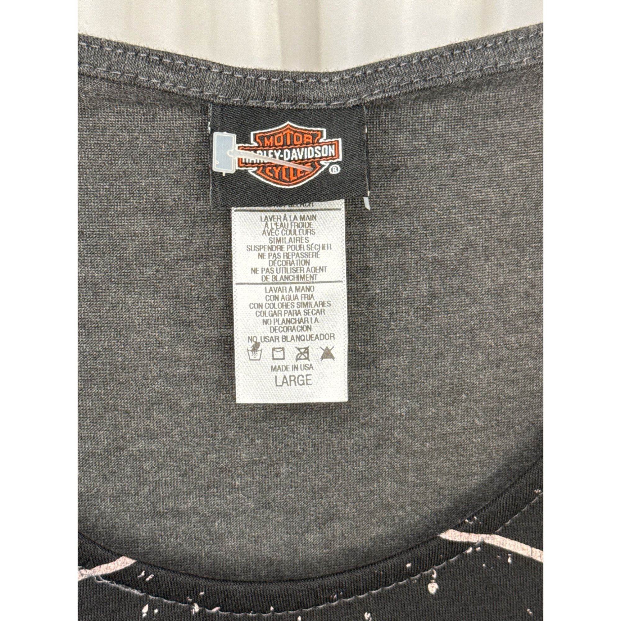 Harley Davidson Harley-Davidson Womens Scoop Neck Graphic T-Shirt Size L Bla Size L / US 10 / IT 46 - 3 Thumbnail