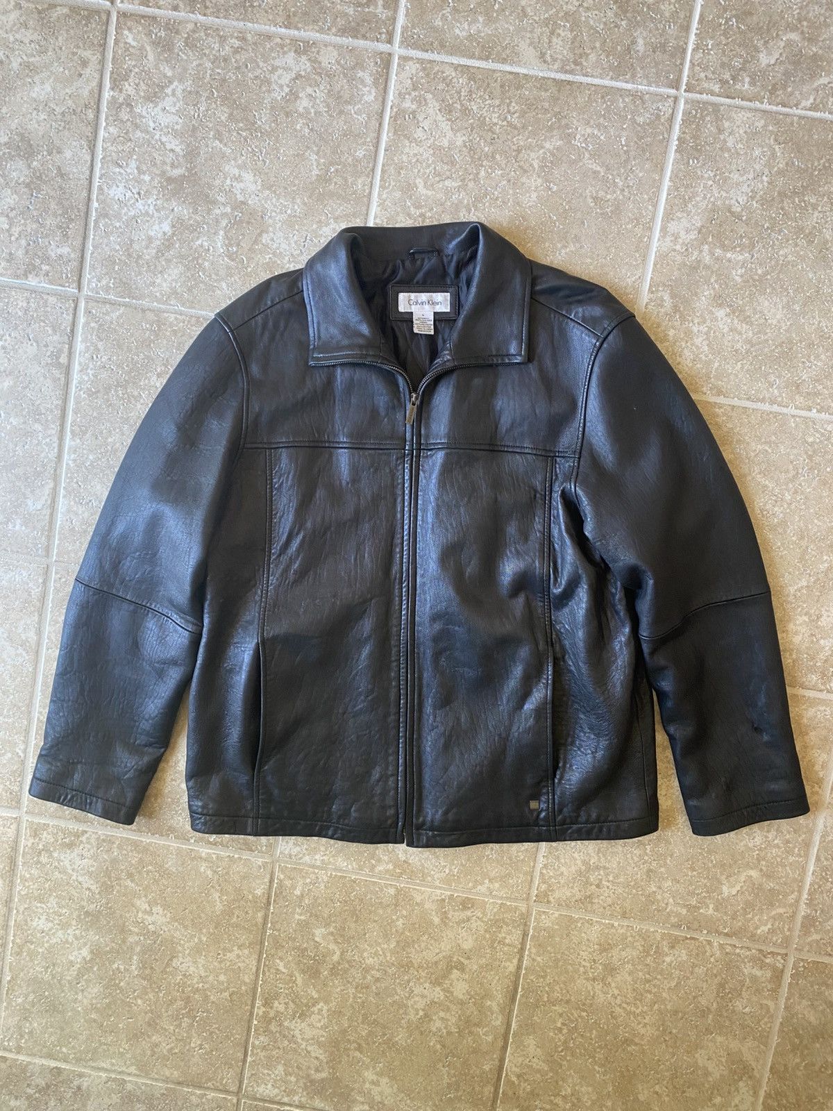 Calvin Klein Clavin Klein Vintage Black Leather Jacket Mens Large Size US L / EU 52-54 / 3 - 1 Thumbnail
