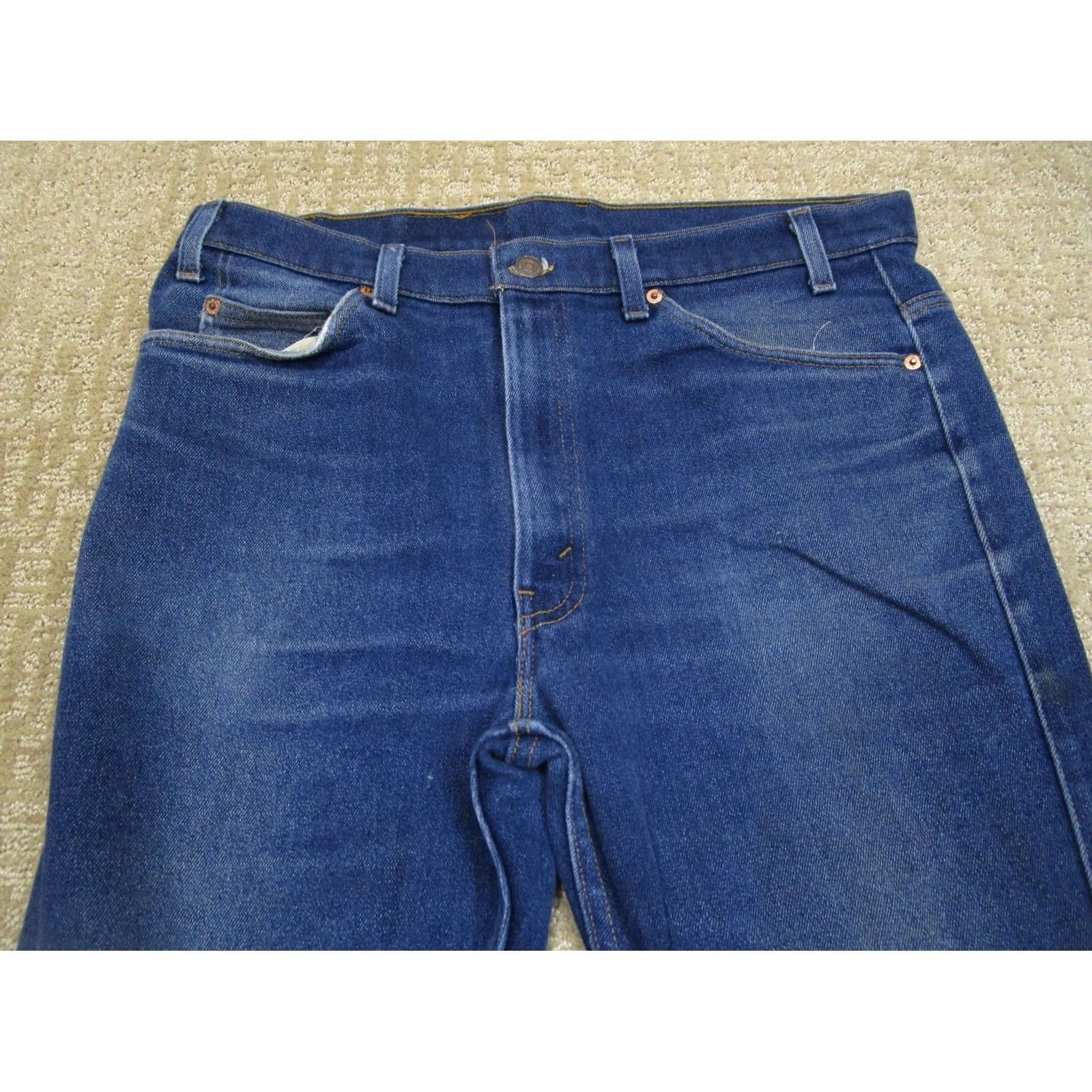 Levi's VINTAGE Levi's 517 Jeans Men 517 Bootcut Denim Blue 90s Slim Fit USA 38x30 Pants/Logo/Hemmed Distressed Faded 90s Mens Jeans Size US 38 / EU 54 - 2 Thumbnail