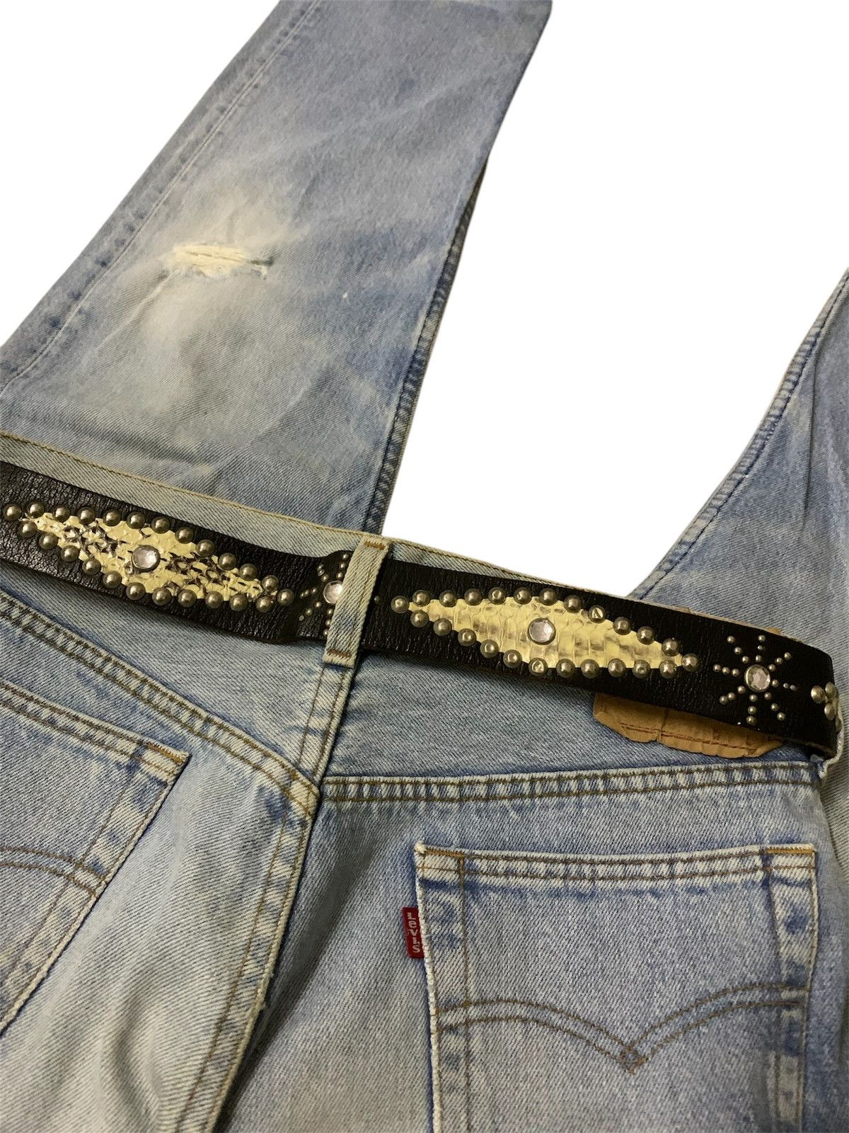 Michel Klein 💥Vintage Michel Klein Studs Leather Belt Size ONE SIZE - 2 Thumbnail