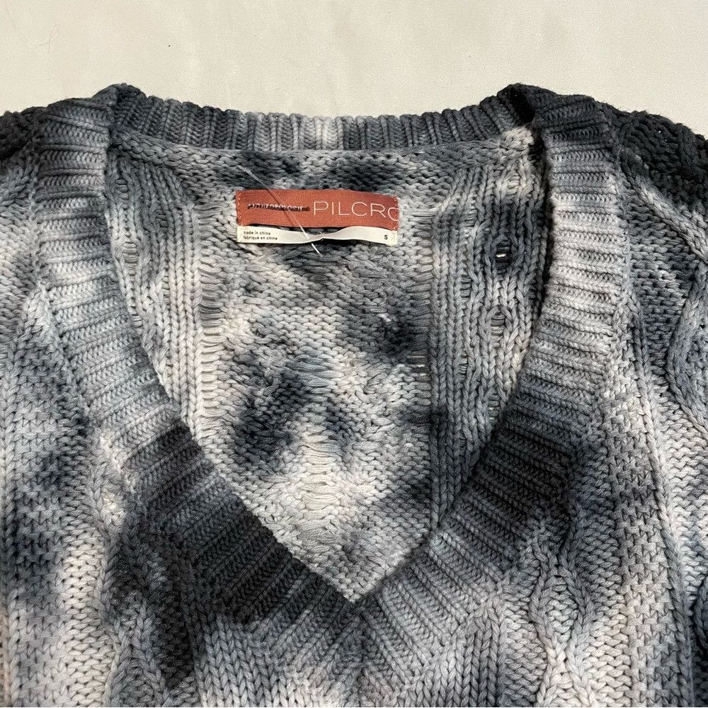 Anthropologie New Anthropologie Pilcro Joni Cable Knit Tie Dye Cotton Swe Size S / US 4 / IT 40 - 7 Thumbnail