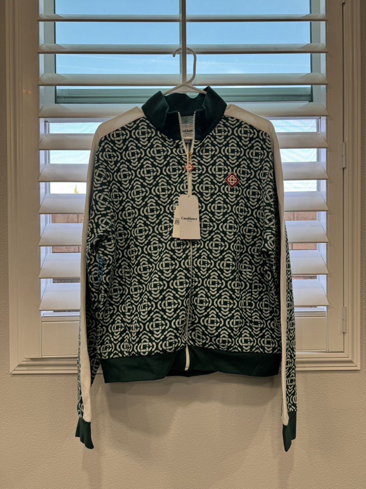 Casablanca NWT Green Monogram Track Jacket Size US L / EU 52-54 / 3 - 1 Thumbnail