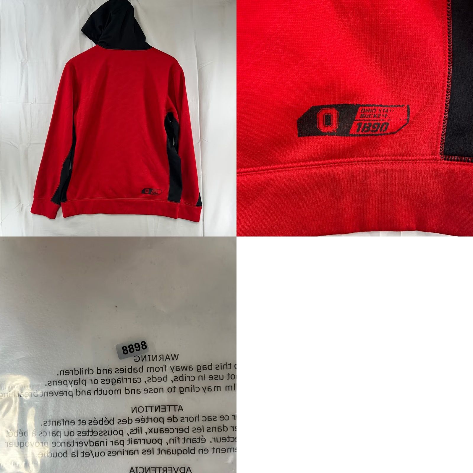 Nike Nike Buckeyes Hoodie Mens S Red Black Therma-FIT Pullover Sweatshirt Size US S / EU 44-46 / 1 - 9 Thumbnail