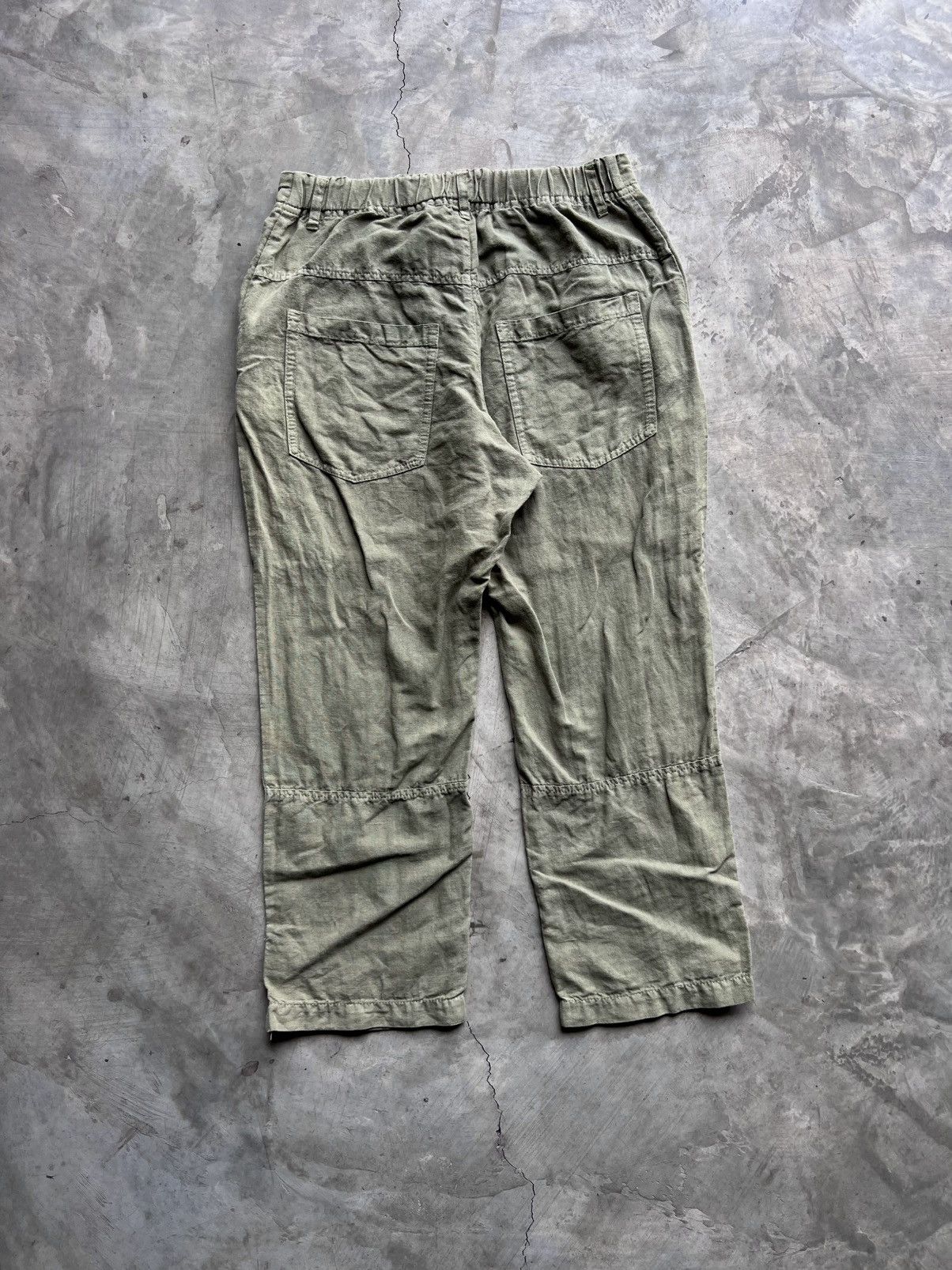 Issey Miyake Plantation Issey Miyake Green Smock Waist Trousers Size US 30 / EU 46 - 3 Thumbnail