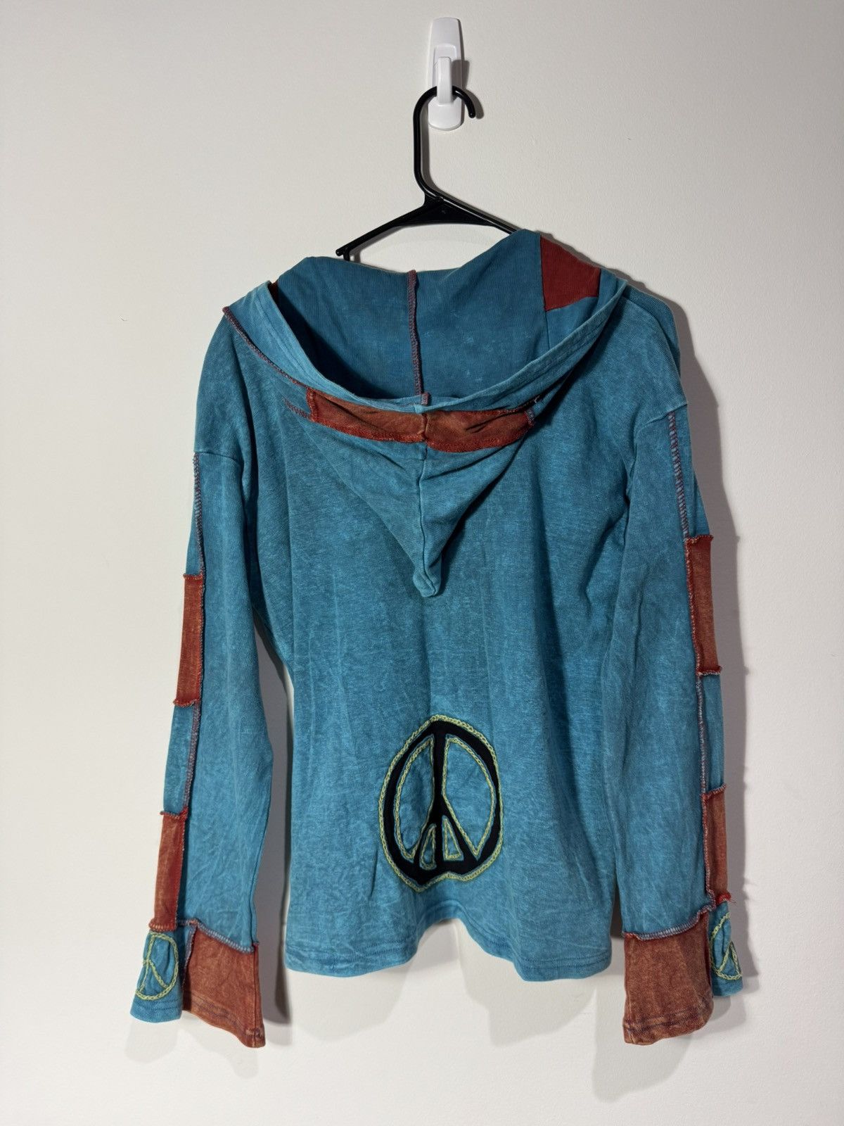 Vintage Embroidered Patchwork Zip Hoodie With Elf Style Hood Size M / US 6-8 / IT 42-44 - 2 Thumbnail