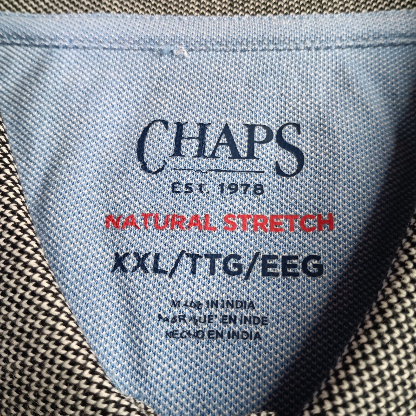 Chaps Chaps Polo Shirt Men's 2XL XXL Gray Black Natural Stretch Size US XXL / EU 58 / 5 - 3 Thumbnail