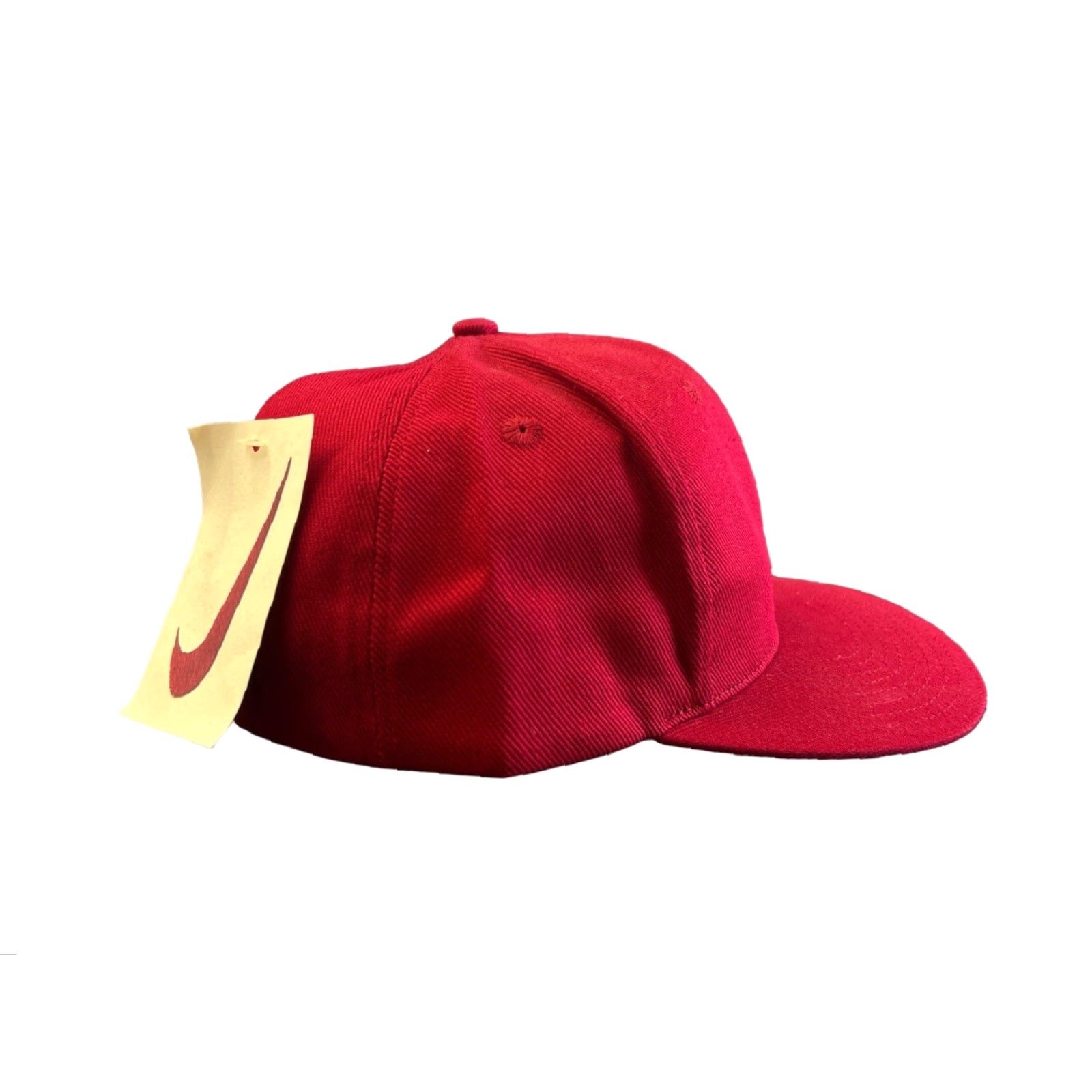 Nike VINTAGE Nike Hat Snapback Canvas Red 90s NWT Deadstock OSFA Men One Size White Tag Cap Fans Mens Size ONE SIZE - 5 Thumbnail
