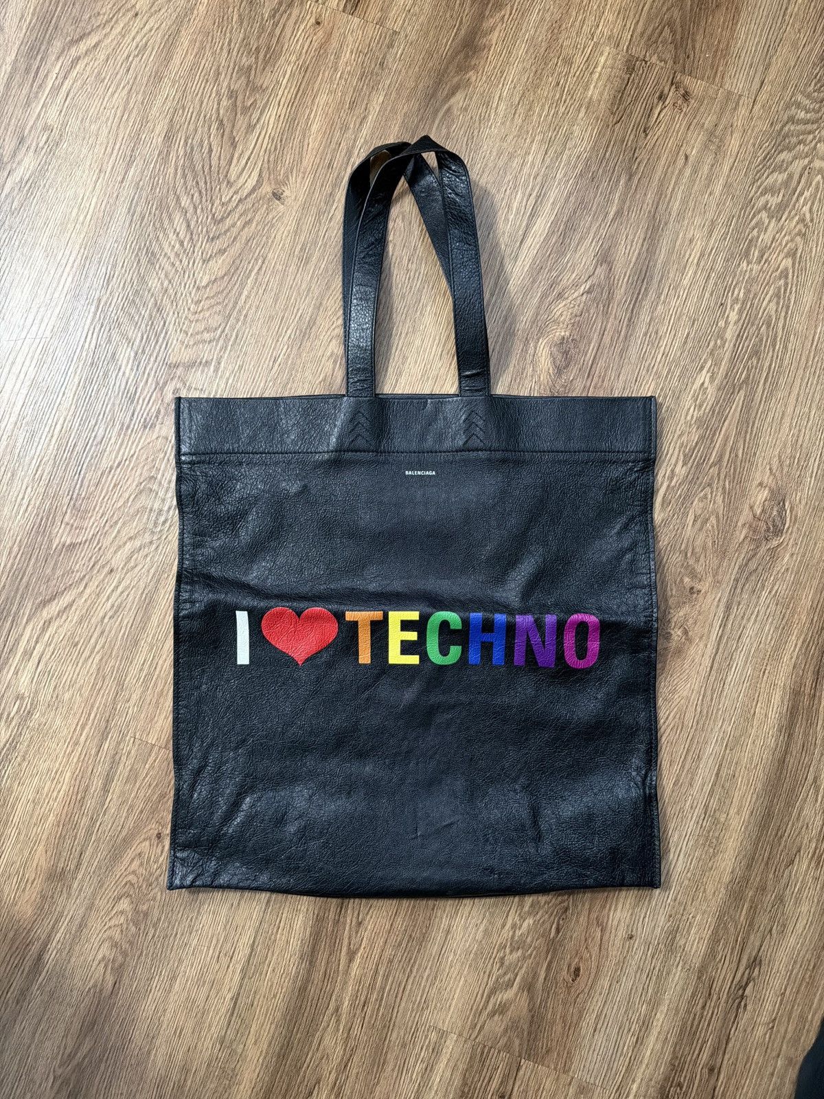 Balenciaga Balenciaga “I Love Techno” Oversized Shopping Tote Size ONE SIZE - 1 Thumbnail