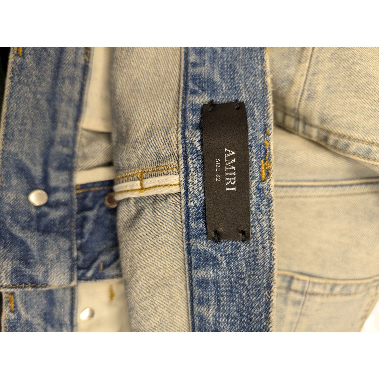 Amiri o1rshd1 Amiri Straight Leg Flare Jean Denim Antique Indigo Size US 32 / EU 48 - 17 Thumbnail