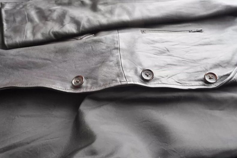 Yohji Yamamoto Yohji Yamamoto Yohji Yamamoto Black Leather Jacket 2006AW Size US S / EU 44-46 / 1 - 7 Thumbnail