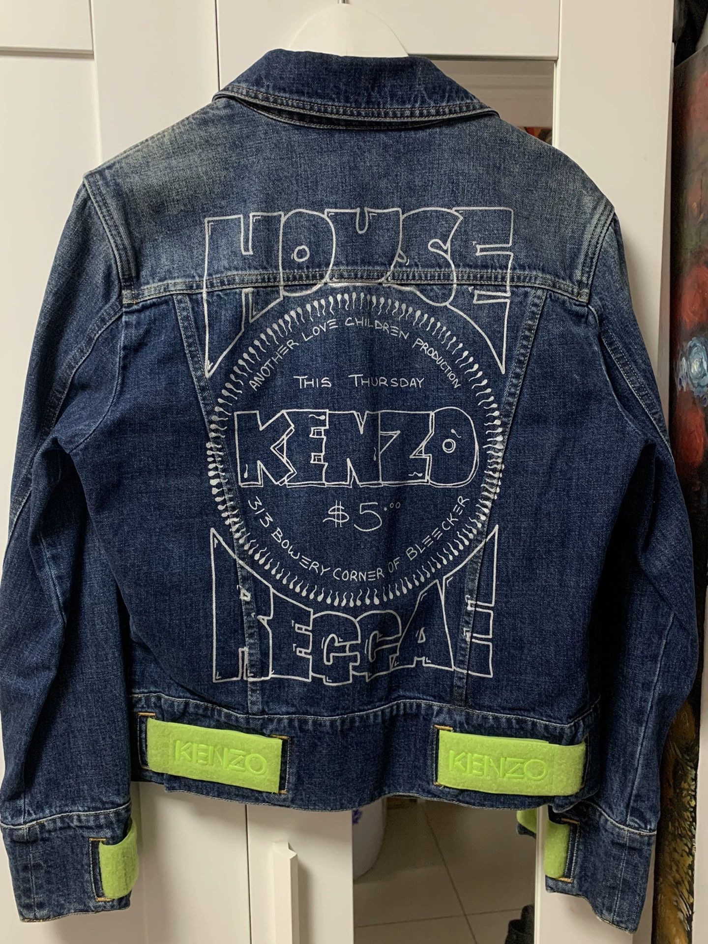 Kenzo Kenzo Fluorescent Velcro Denim Jacket Size US S / EU 44-46 / 1 - 1 Thumbnail