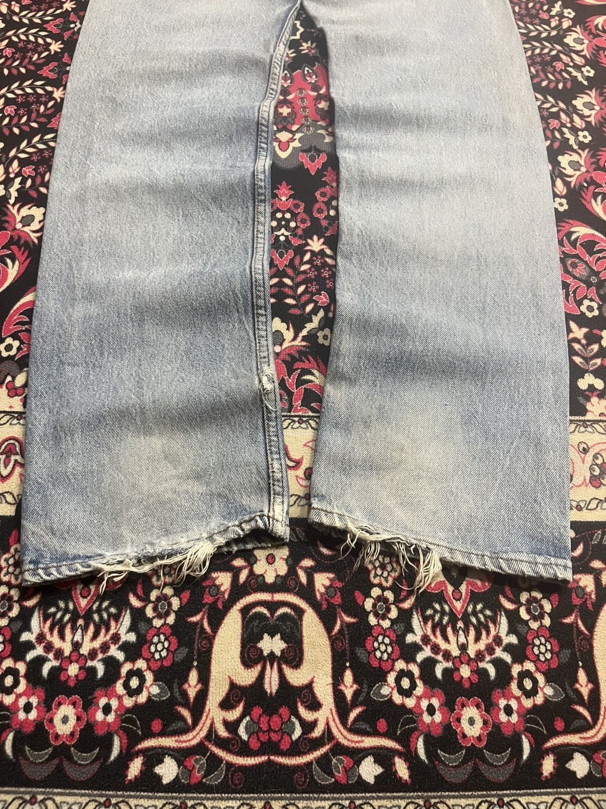 Levi's ⚡️Vintage⚡️80s Levi’s 501 Destroy Buttonfly Blue Washed Jeans Size US 30 / EU 46 - 18 Thumbnail