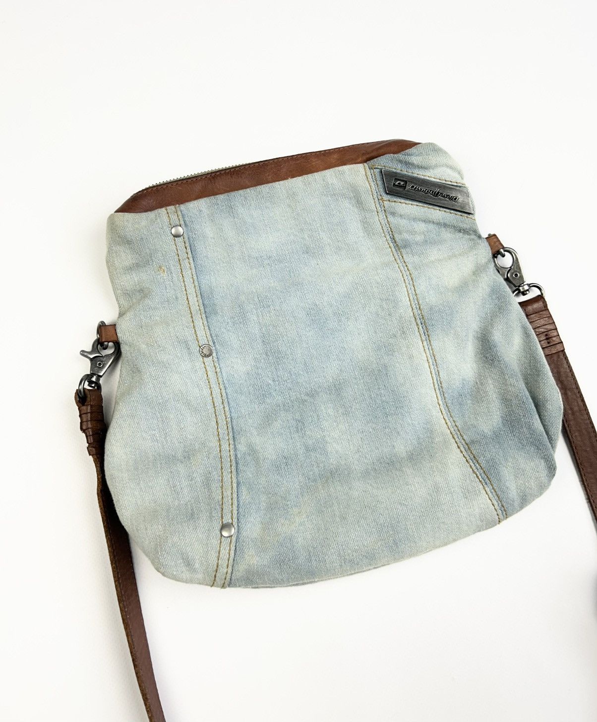 Diesel × Vintage Vintage Diesel Avantgarde Shoulder Jeans Bag Rare Y2K Size ONE SIZE - 8 Thumbnail