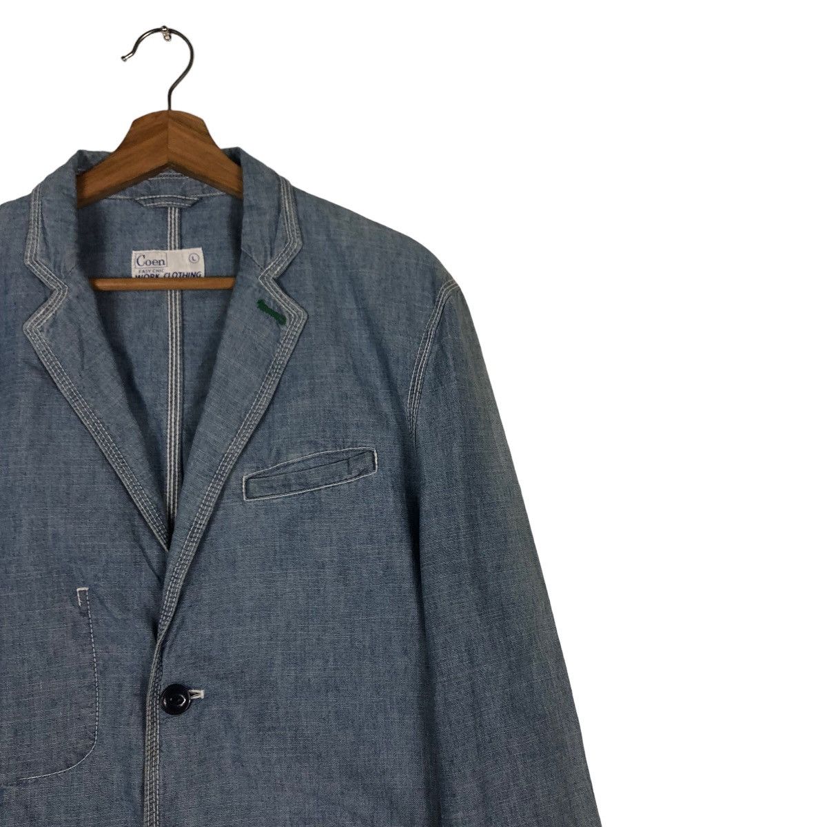 Japanese Brand Vintage Denim Chore Jacket Coen Tokyo Inspire Kapital 45RPM Size US L / EU 52-54 / 3 - 6 Thumbnail