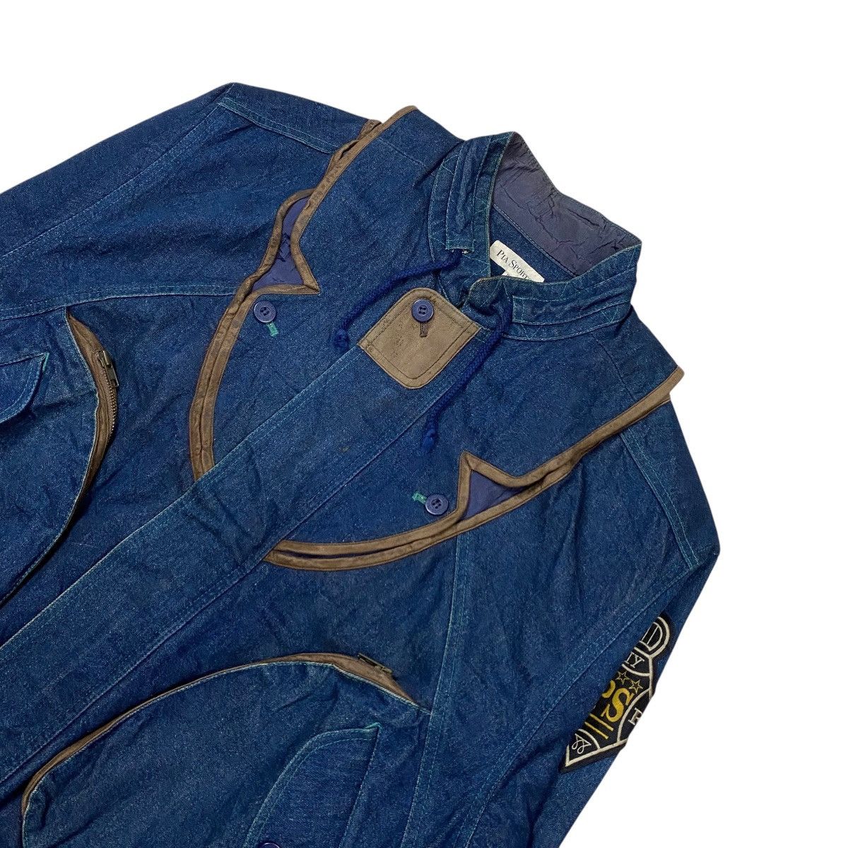 Issey Miyake × Japanese Brand PIA Sports Utility Flight Denim Jacket Size US L / EU 52-54 / 3 - 7 Thumbnail
