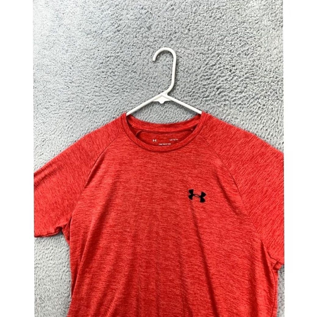Under Armour Under Armour Shirt Mens Large Red The Tech Tee HeatGear Athletic Raglan Sleeve Size US L / EU 52-54 / 3 - 2 Thumbnail