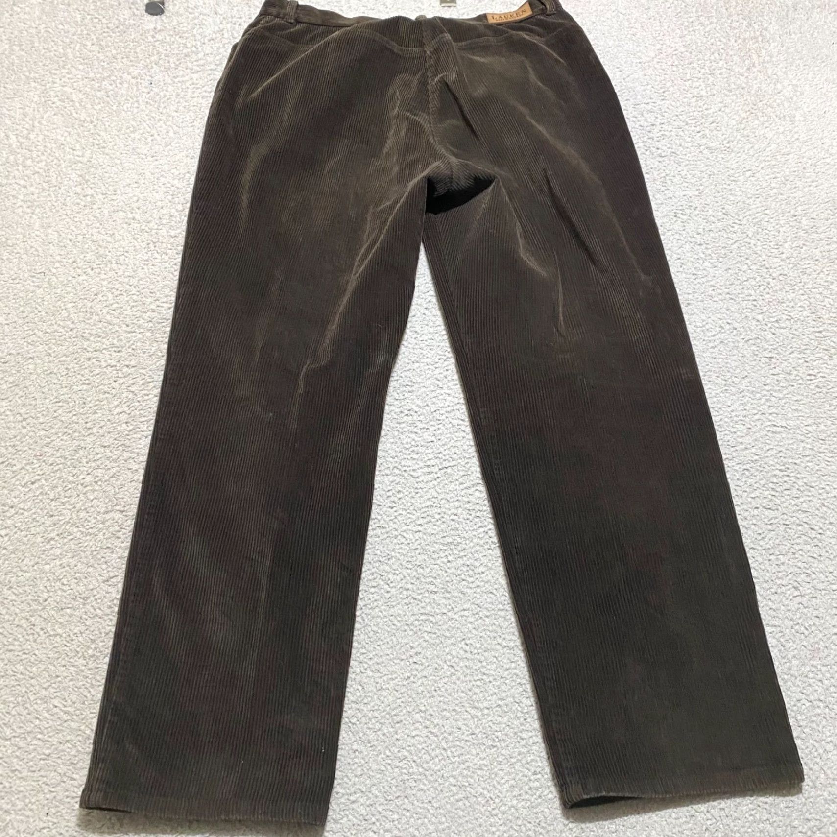Ralph Lauren Lauren Ralph Lauren Pants Womens 14W Plus Corduroy Brown Straight High Rise Vintage: No (adjust) Size 36" / US 14 / IT 50 - 2 Thumbnail