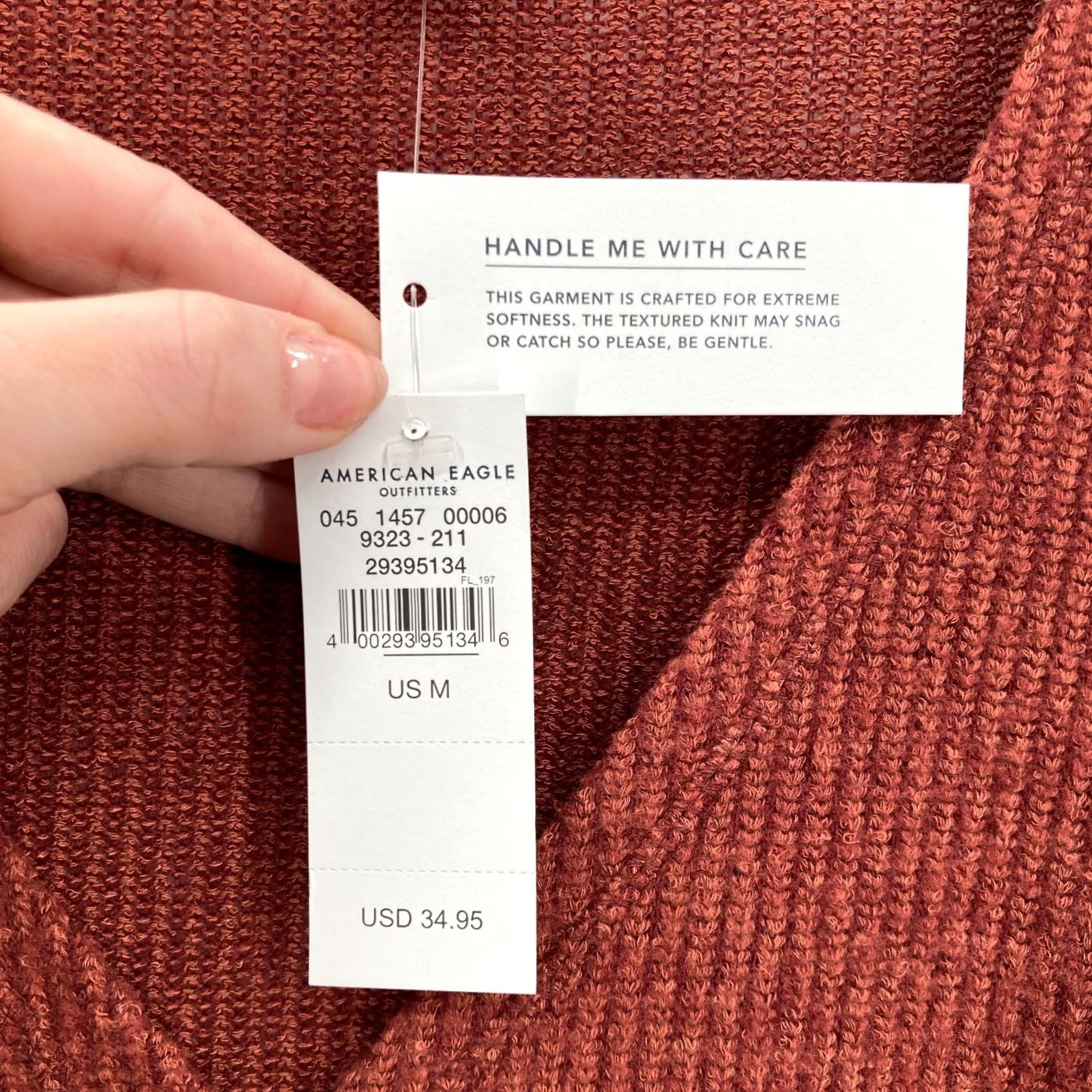 American Eagle Outfitters American Eagle Sweater Cardigan Red Medium Casual Boho Size M / US 6-8 / IT 42-44 - 5 Thumbnail
