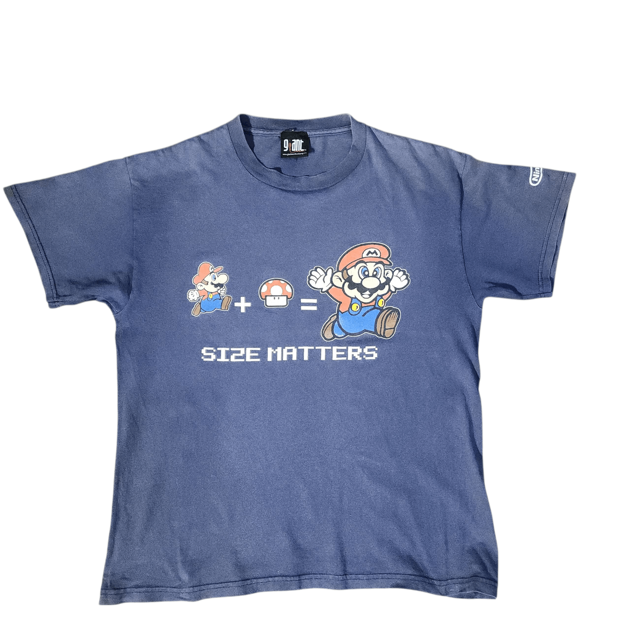 Nintendo Vintage Nintendo Mario Bros Size Matters shirts Size US M / EU 48-50 / 2 - 2 Thumbnail