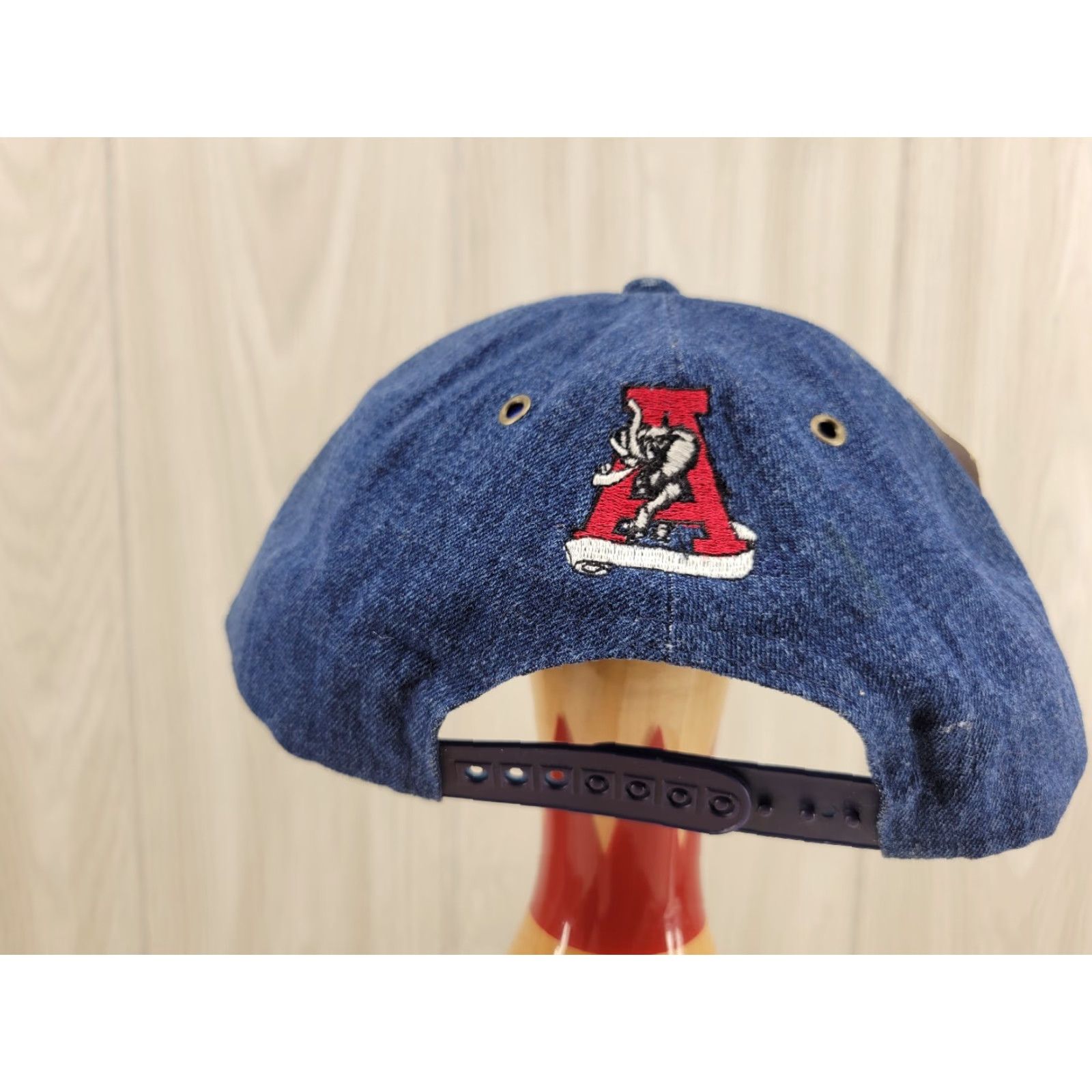 Denime VINTAGE Alabama Crimson Tide Hat Denim Suede JJ of Dallas Men One Size Blue Hat Size ONE SIZE - 7 Thumbnail