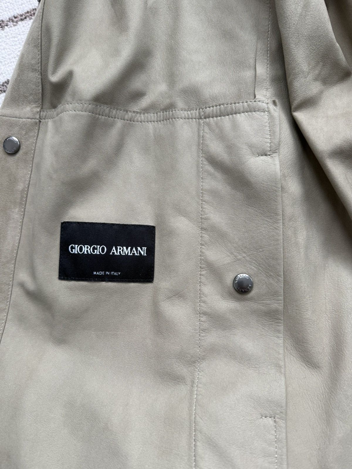 Giorgio Armani Giorgio Armani Suede Leather Shirt Jacket – Made in Italy Size US L / EU 52-54 / 3 - 4 Thumbnail