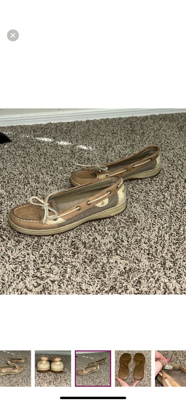 Sperry Sperry tan top sider boat shoe size 7 1/2 Size US 7.5 / IT 37.5 - 3 Thumbnail