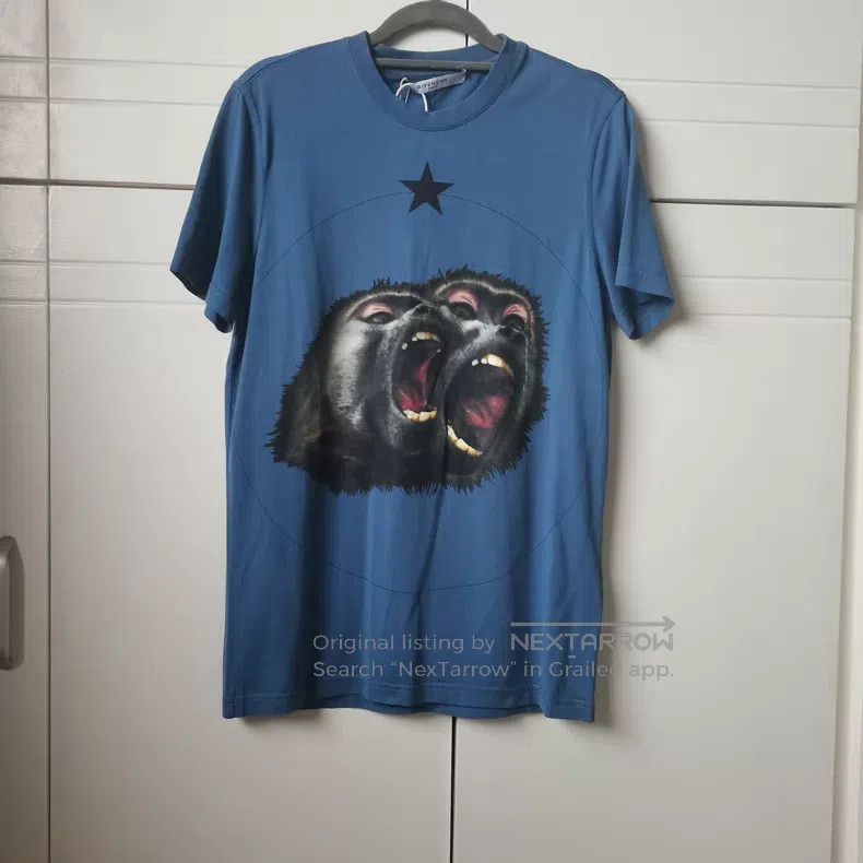 Givenchy Givenchy Double Monkey Blue Print Short Sleeve Size US XS / EU 42 / 0 - 2 Thumbnail