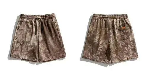 Japanese Brand 21SS Indigo Union Japan Brown Tie Dyed Sweatshorts Size US 30 / EU 46 - 4 Thumbnail