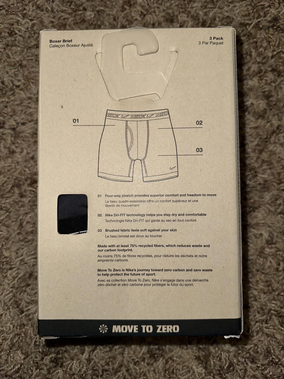 Nike Nike Men’s Dri-Fit Essential Micro Boxer 3 Pack Size ONE SIZE - 5 Thumbnail