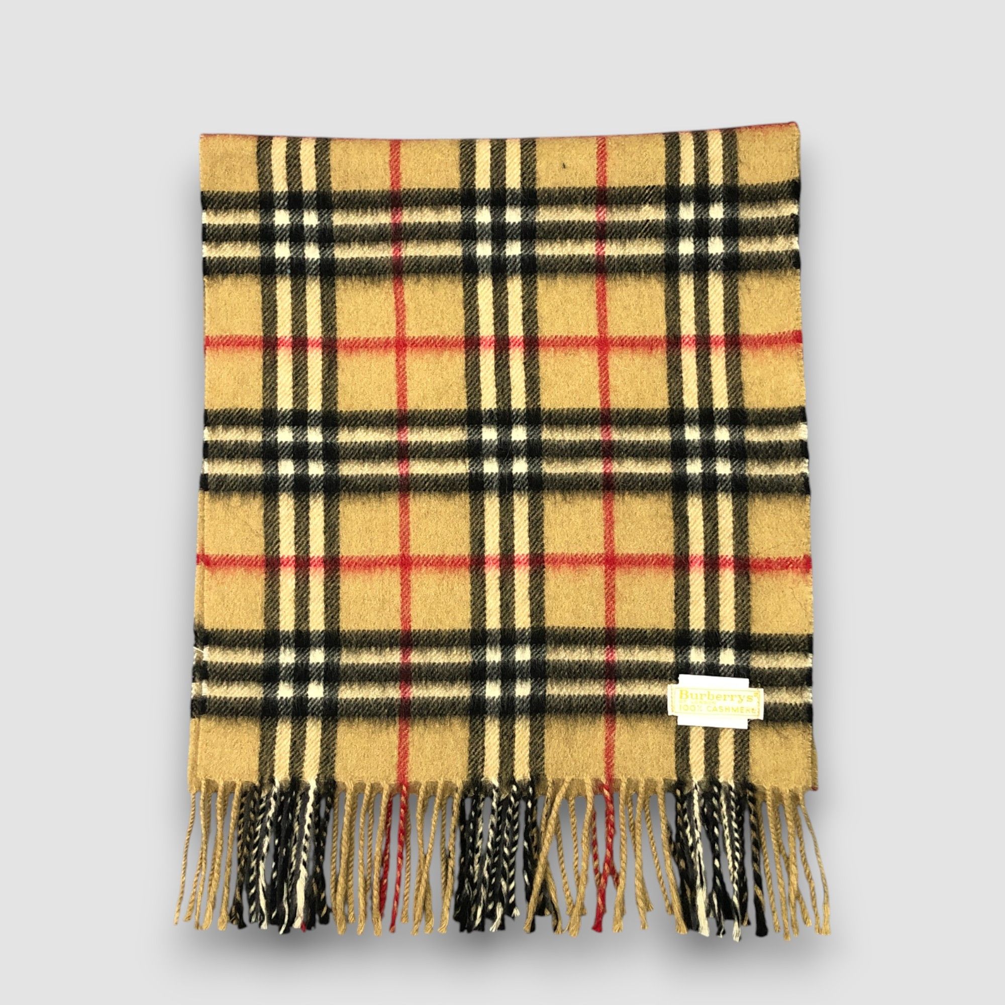 Burberry Vintage Burberrys Scarf Muffler Wool Cashmere Scarves Size ONE SIZE - 2 Thumbnail
