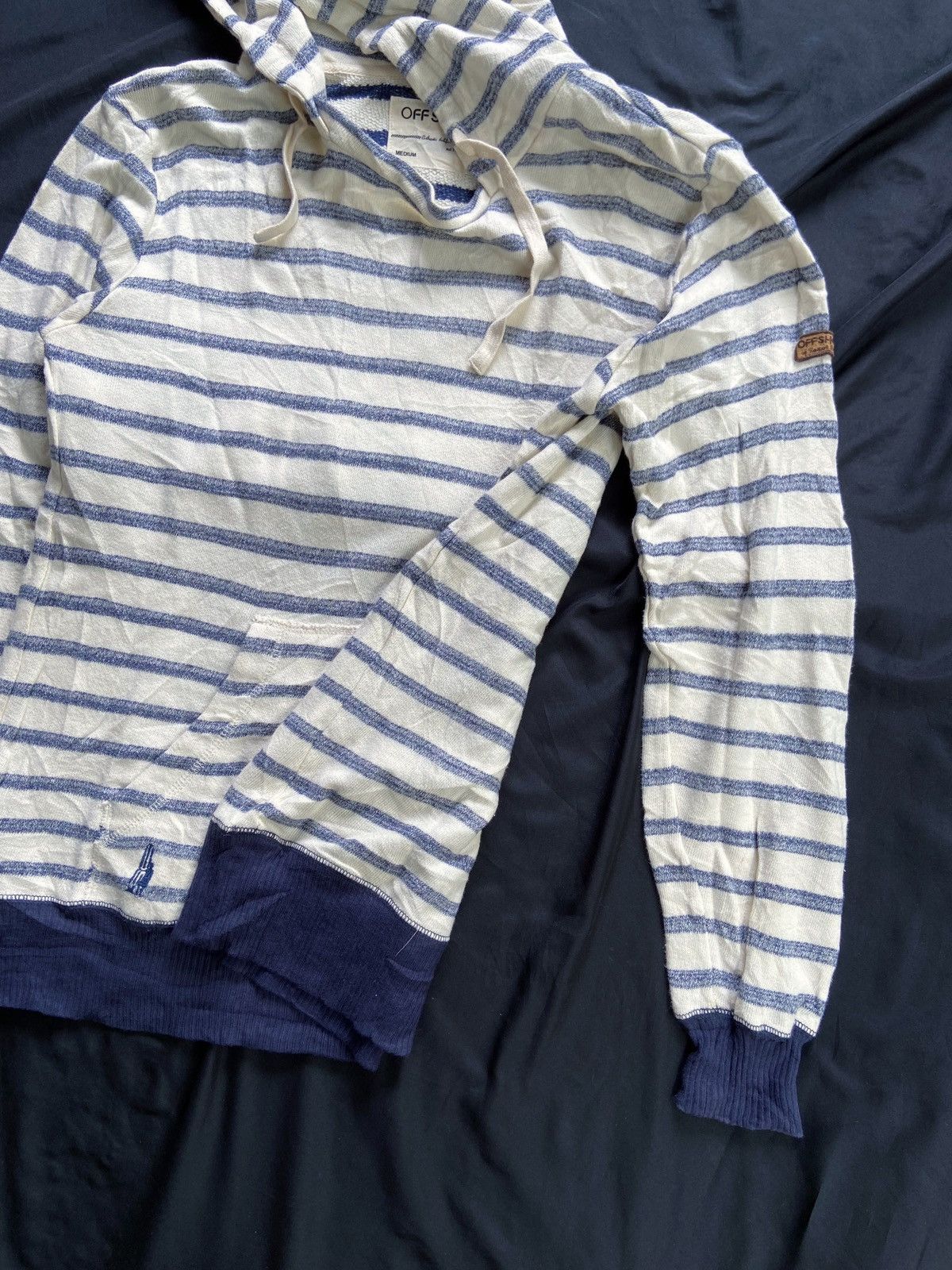 Japanese Brand JAPANESE OFF SHORE STRIPED HOODIE Size US XL / EU 56 / 4 - 2 Thumbnail
