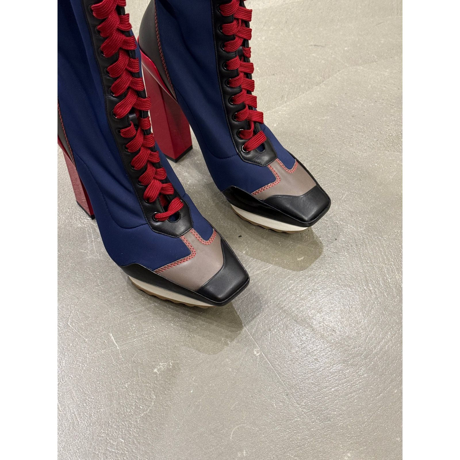 Versace S/S2017 Versace iconic runway neoprene multi color high boot Size US 9 / IT 39 - 4 Thumbnail