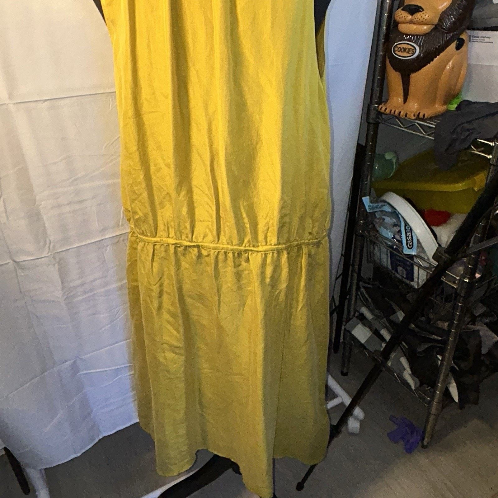 Loft Ann Taylor Loft Silk Mustard Yellow Ruffle Dress Size 14 Size XL / US 12-14 / IT 48-50 - 9 Thumbnail