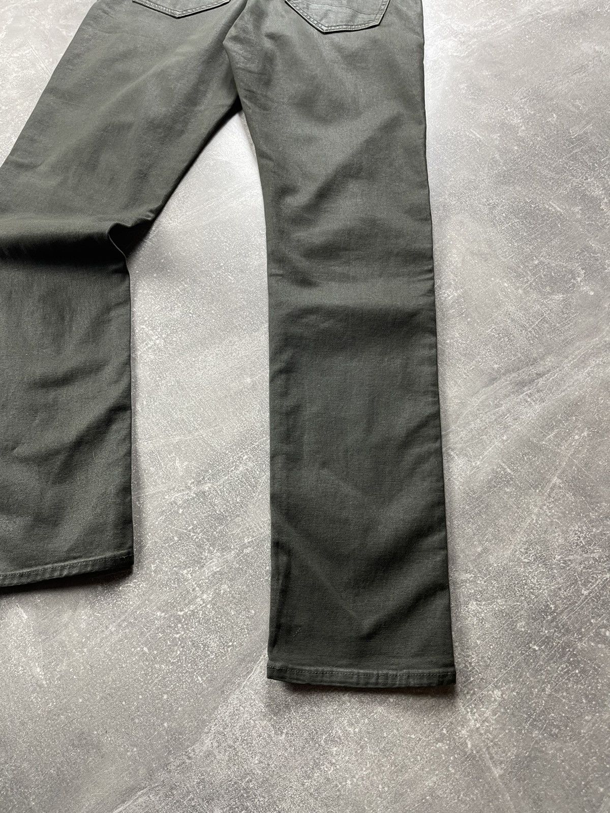 G-Star G-Star RAW 3301 Wax Biker Slim Jeans 2000s Dark Olive Green Size US 30 / EU 46 - 2 Thumbnail